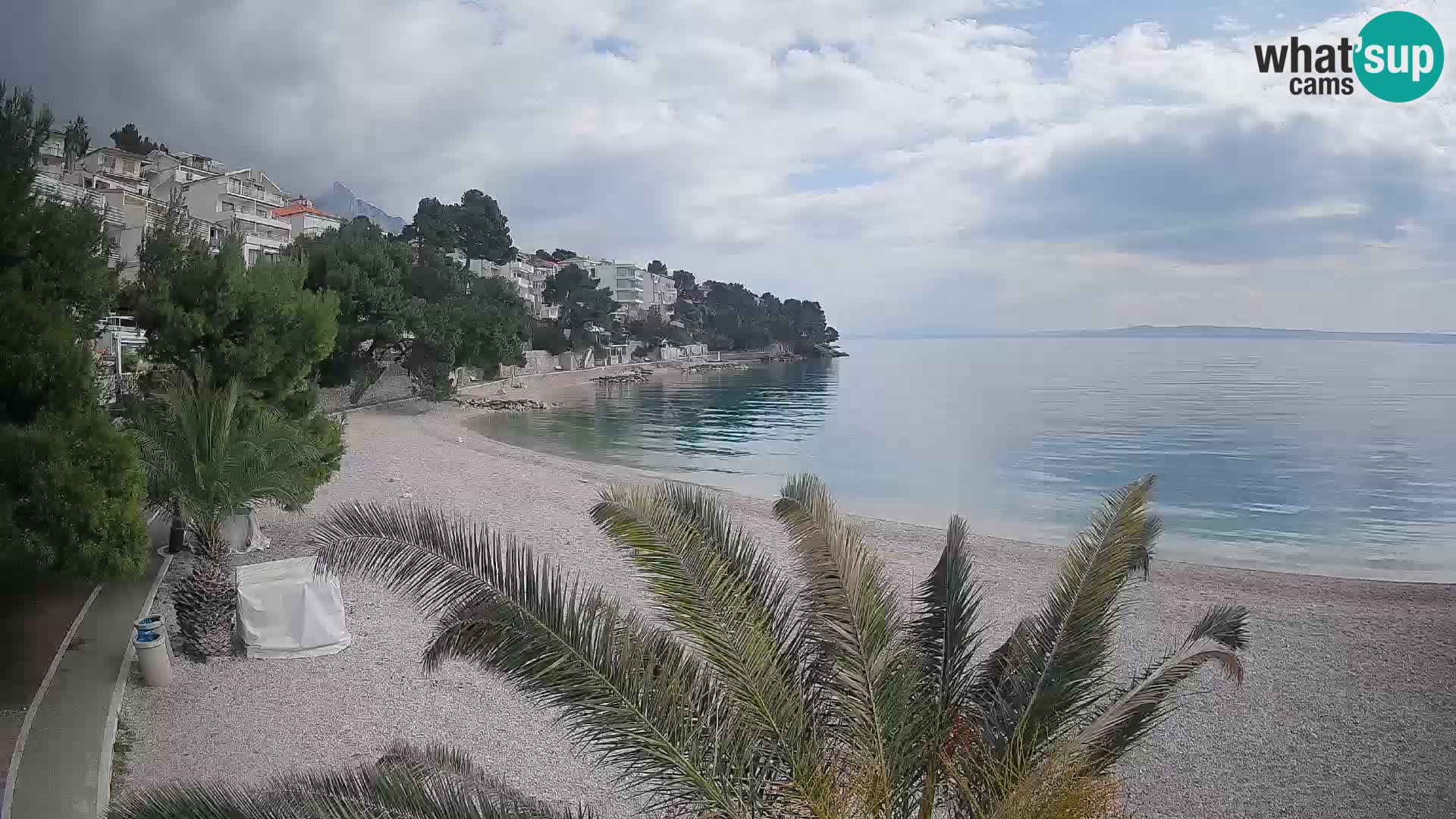 Webcam Spiaggia Lučica Brela – Vista live sulla costa adriatica