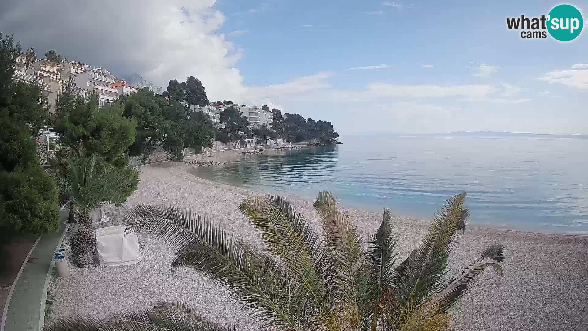 Webcam Plage Lučica Brela – Vue en direct sur la côte adriatique