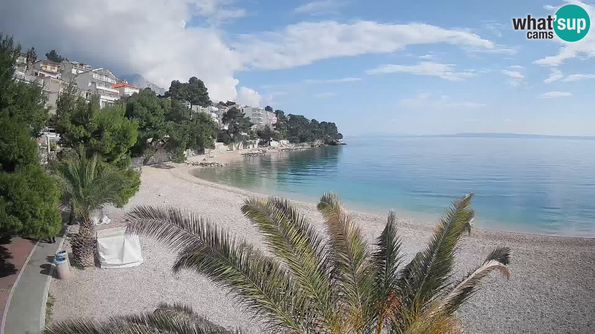 Webcam Spiaggia Lučica Brela – Vista live sulla costa adriatica