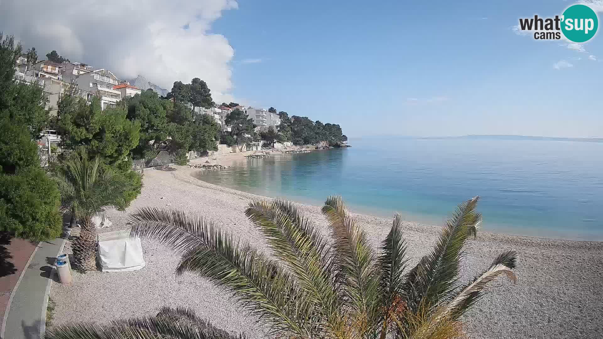Webcam Lučica Beach Brela – Live View from the Adriatic Coast