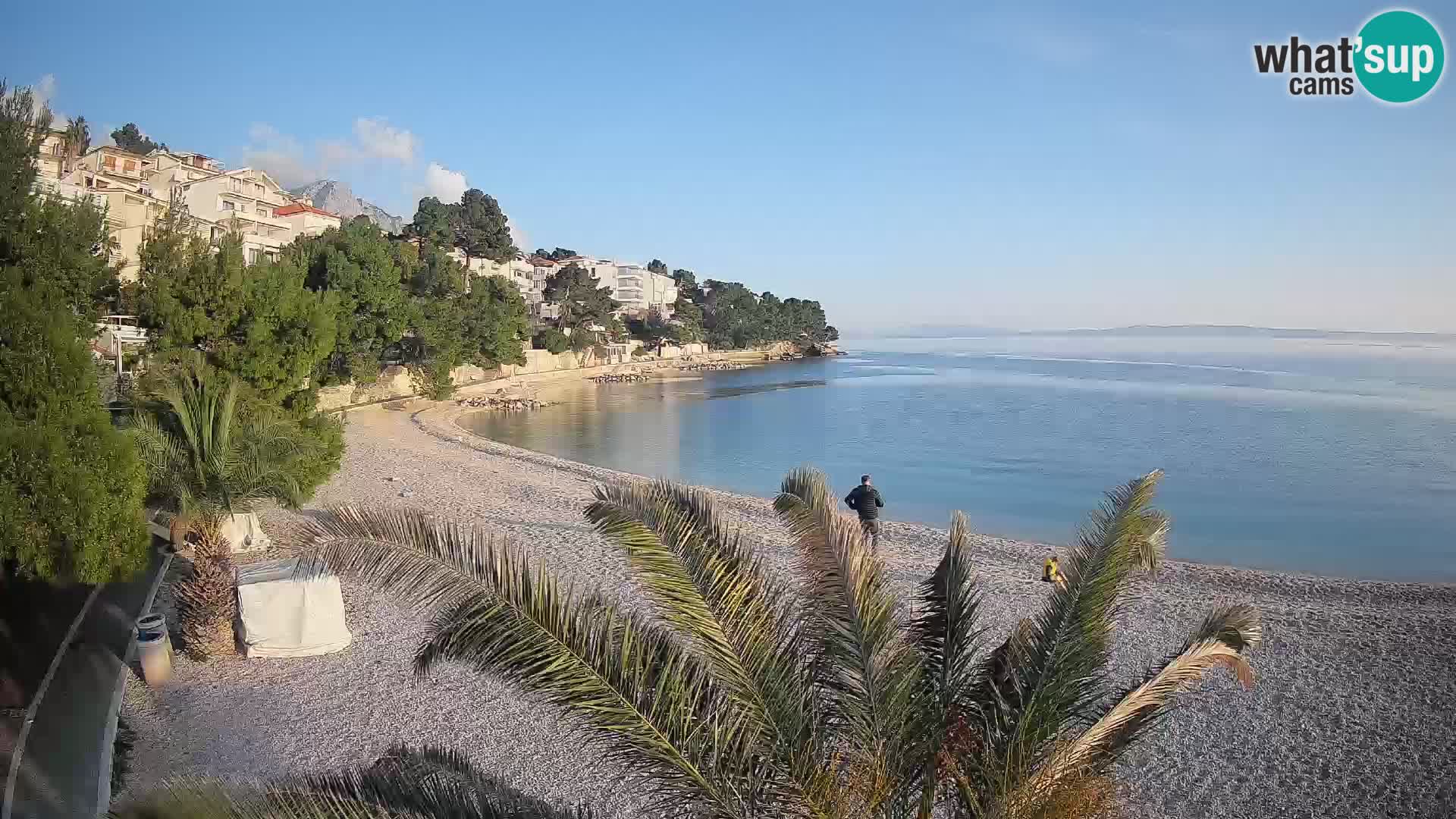 Webcam Playa Lučica Brela – Vista en directo de la costa adriática