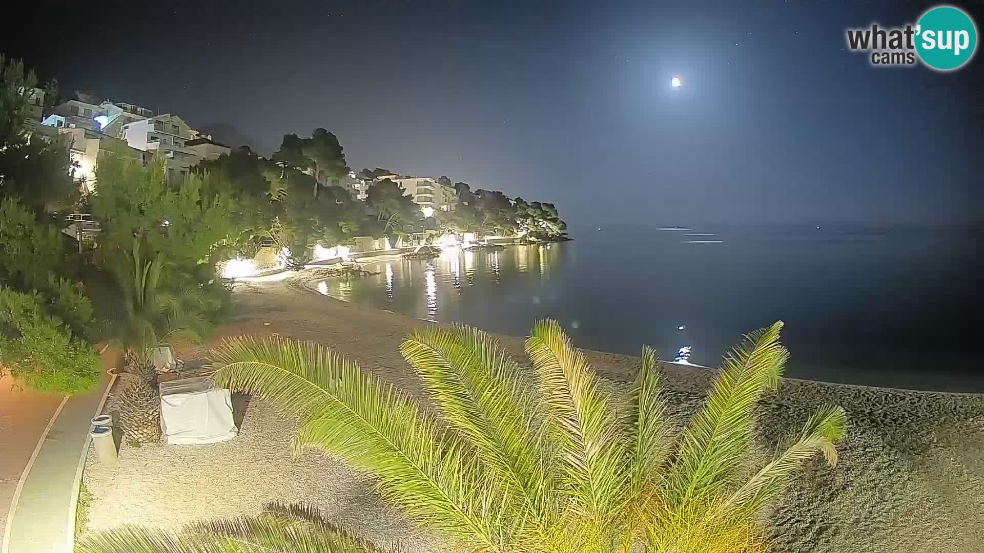 Webcam Spiaggia Lučica Brela – Vista live sulla costa adriatica