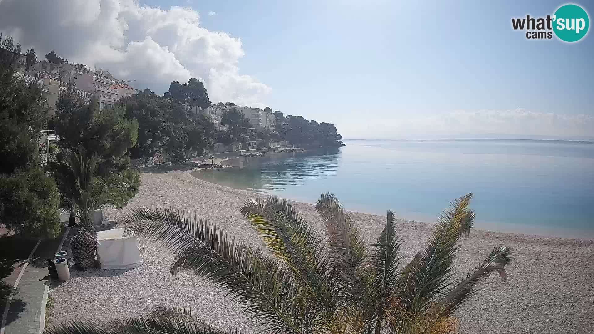 Webcam Plage Lučica Brela – Vue en direct sur la côte adriatique