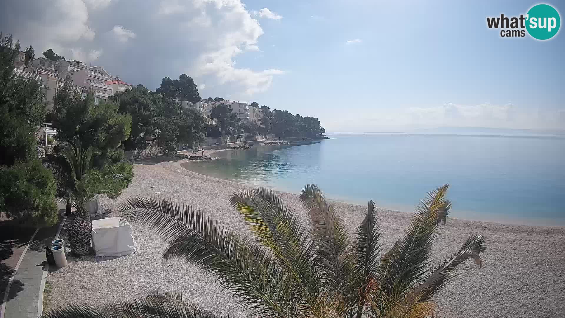 Webcam Spiaggia Lučica Brela – Vista live sulla costa adriatica