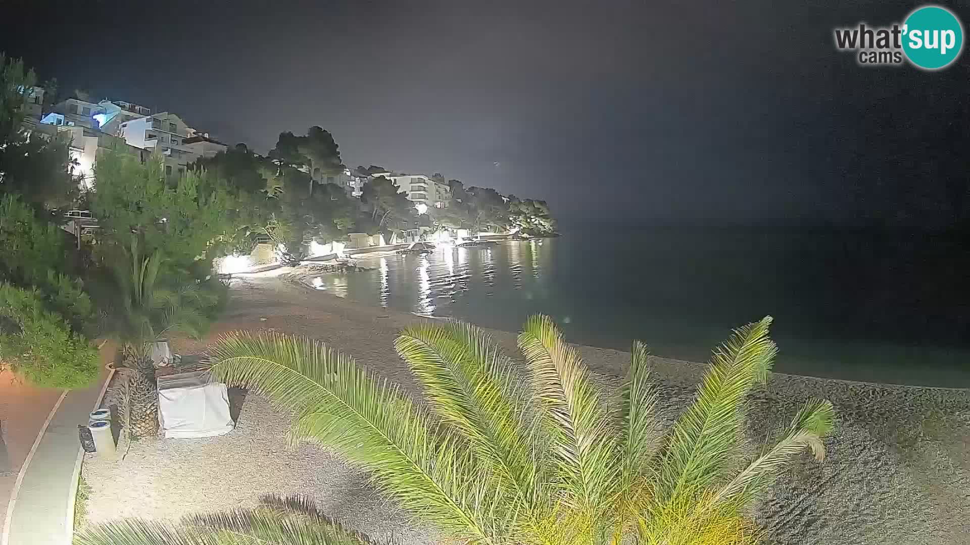Webcam Spiaggia Lučica Brela – Vista live sulla costa adriatica