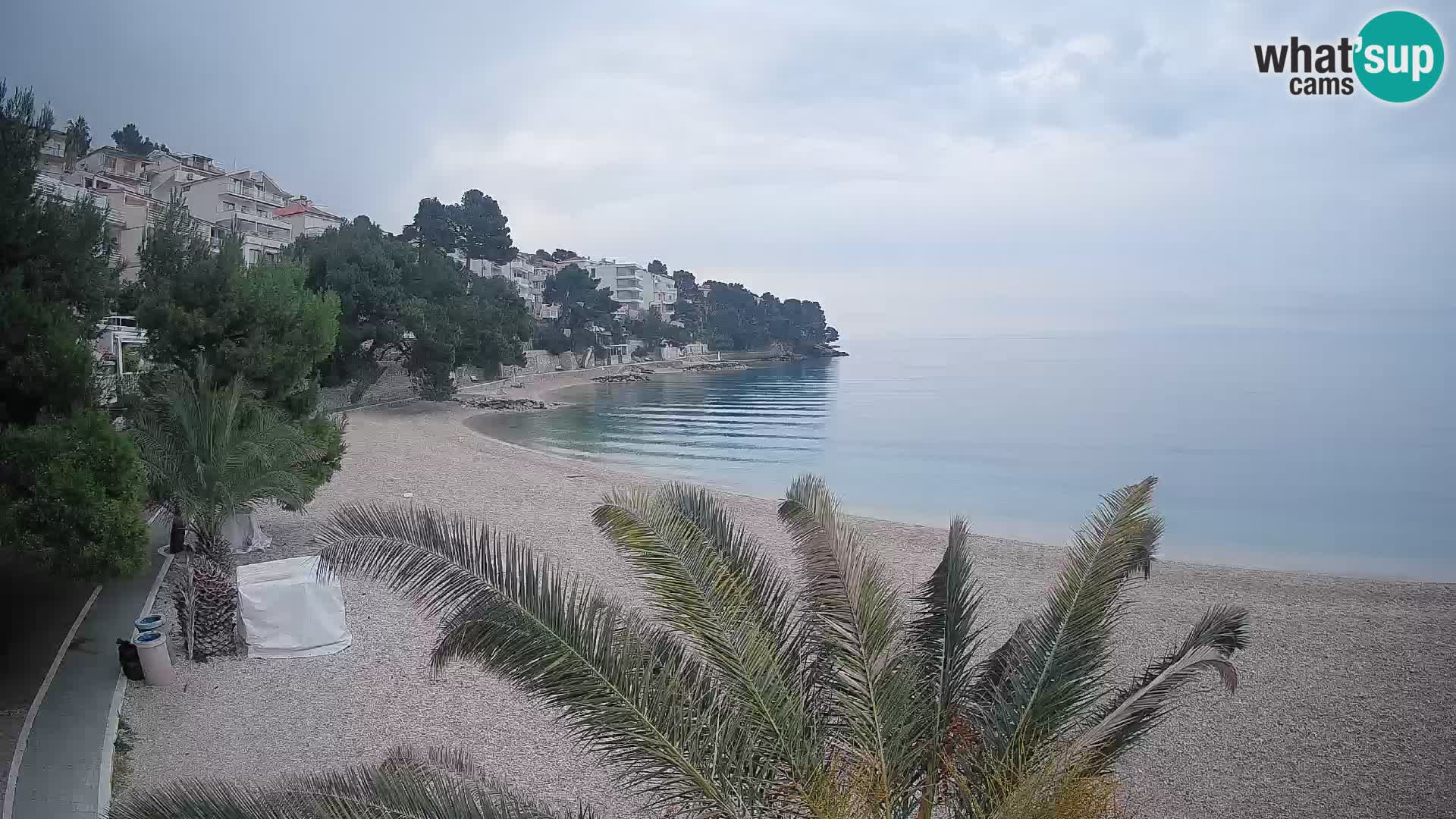 Webcam Spiaggia Lučica Brela – Vista live sulla costa adriatica