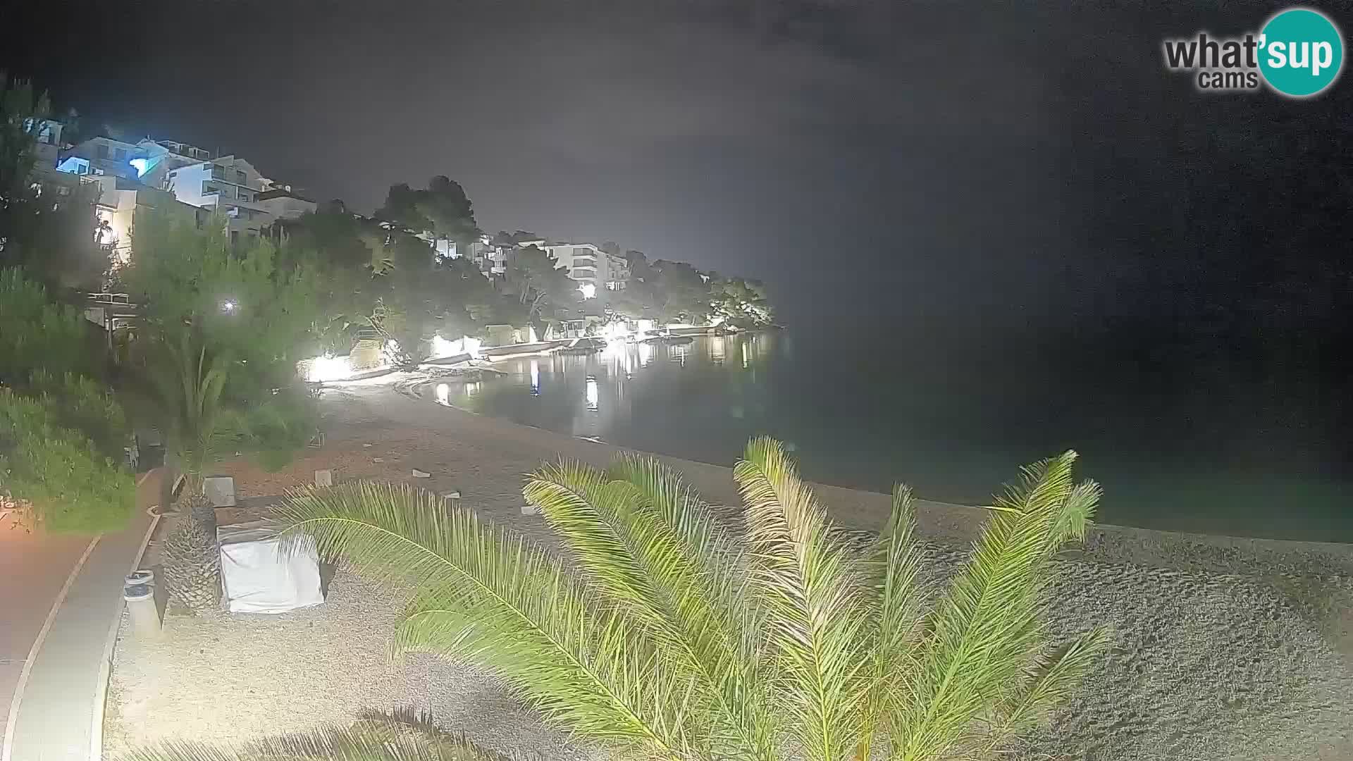 Webcam Plage Lučica Brela – Vue en direct sur la côte adriatique