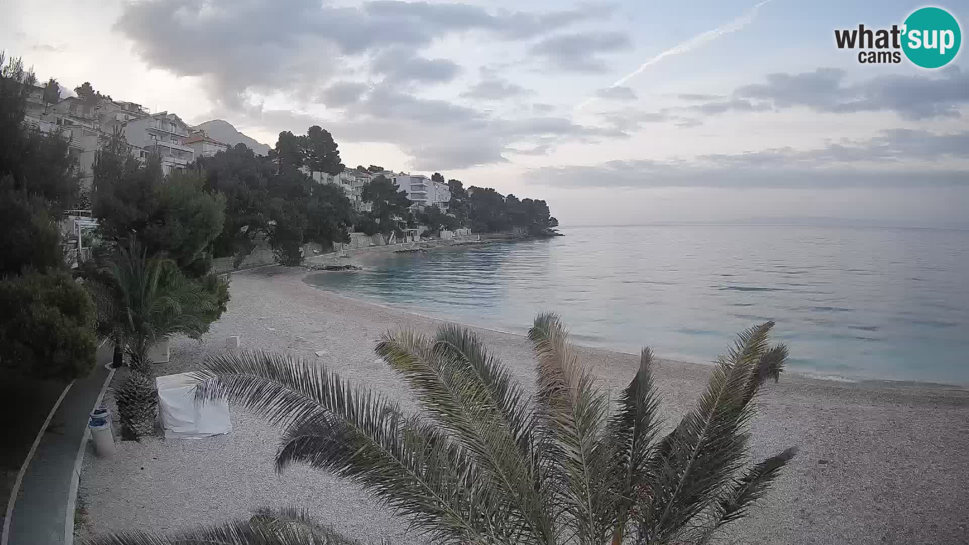 Webcam Playa Lučica Brela – Vista en directo de la costa adriática