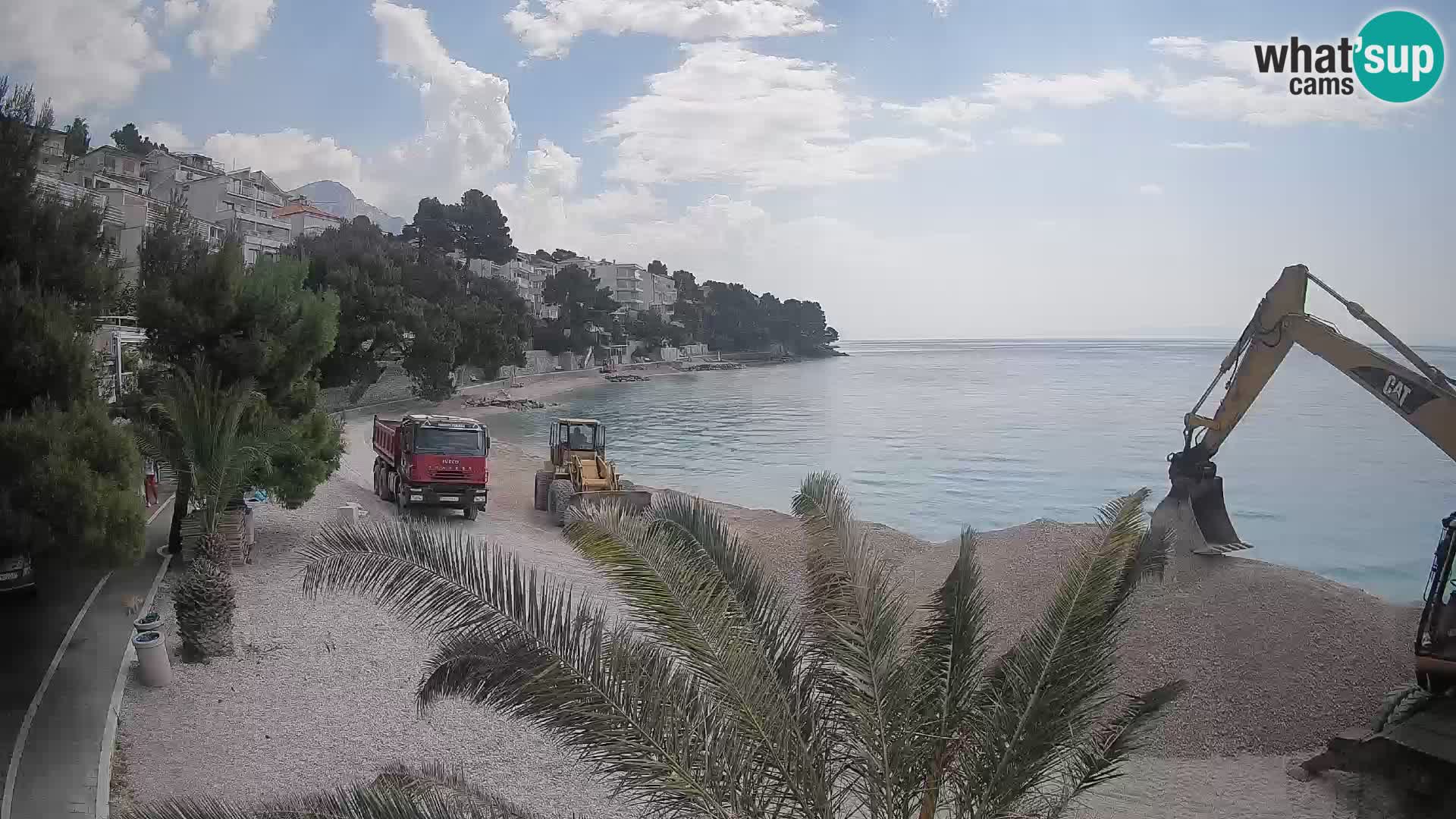 Webcam Lučica Strand Beach Brela – Liveblick von der Adriaküste