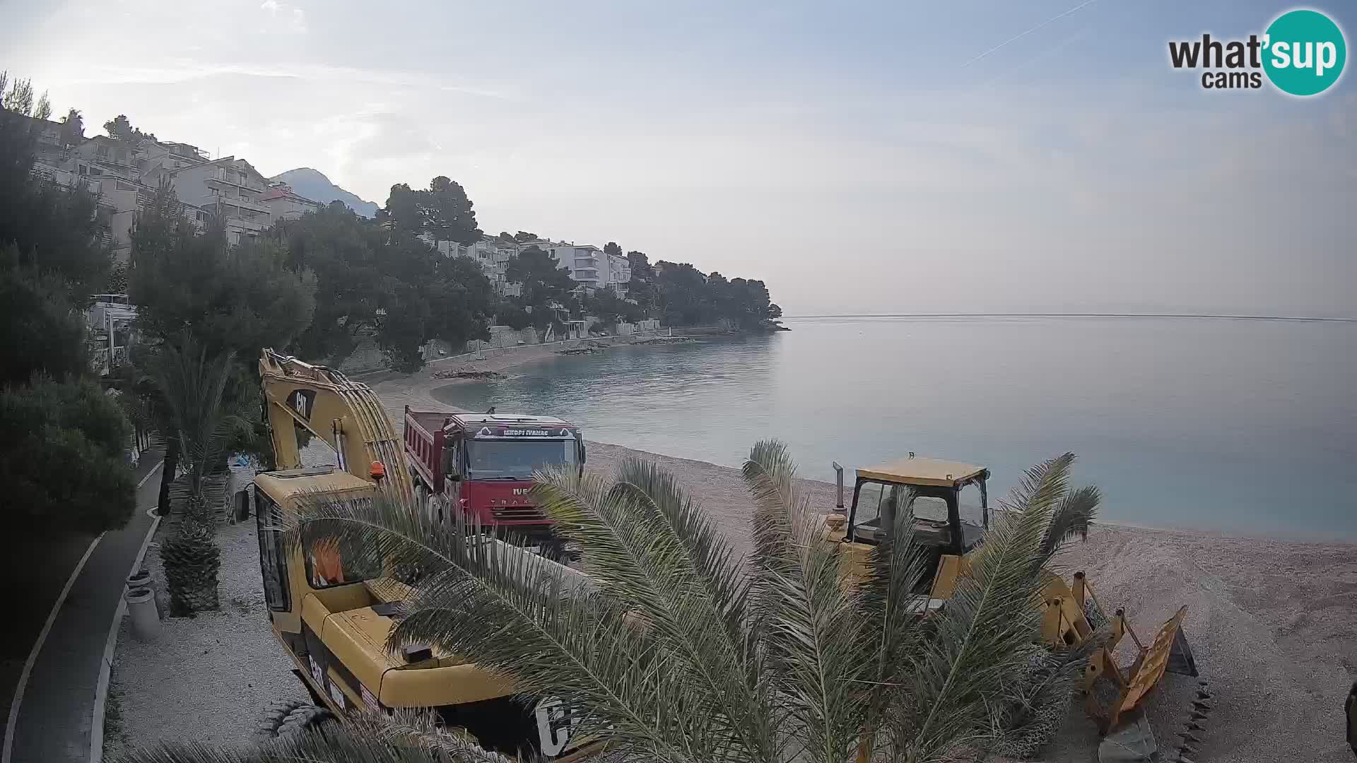 Webcam Lučica Strand Beach Brela – Liveblick von der Adriaküste
