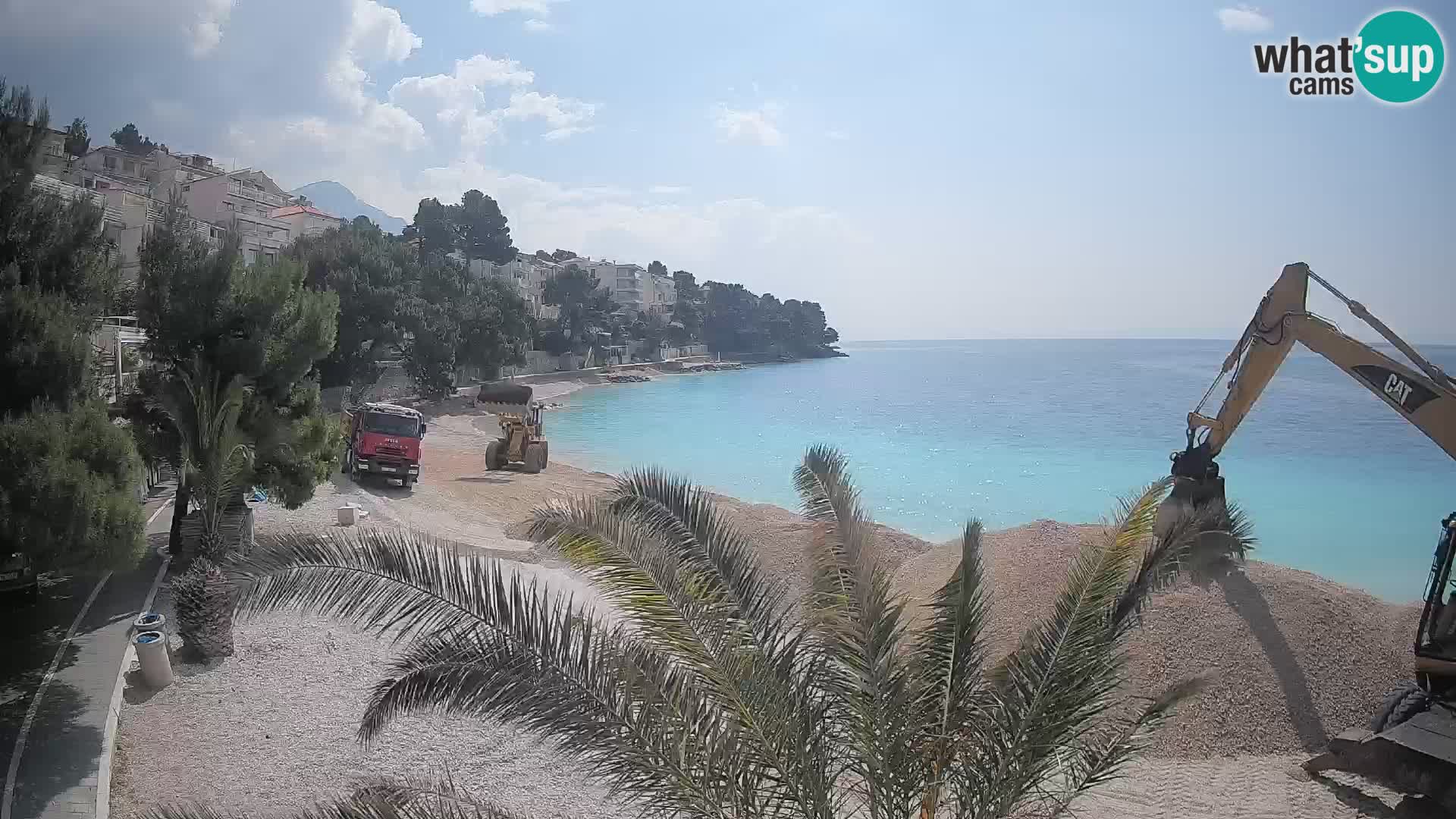 Webcam Spiaggia Lučica Brela – Vista live sulla costa adriatica