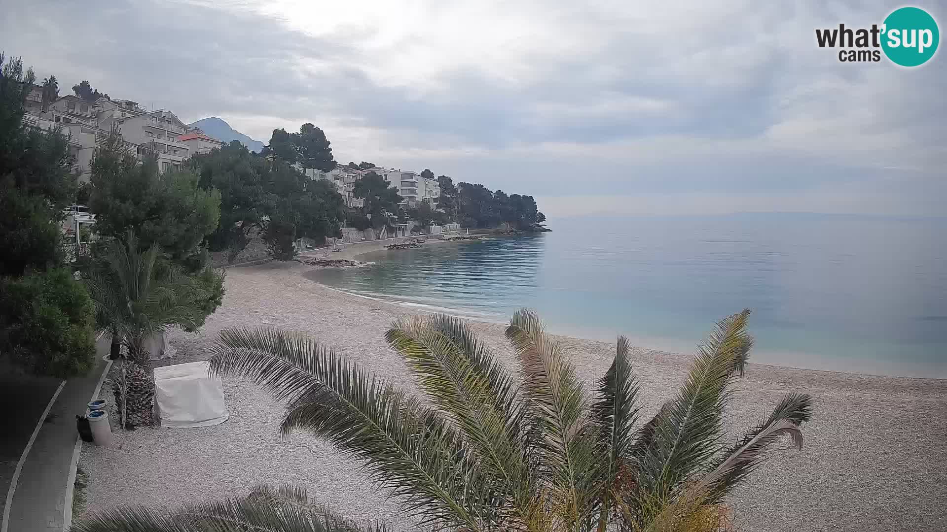 Webcam Playa Lučica Brela – Vista en directo de la costa adriática
