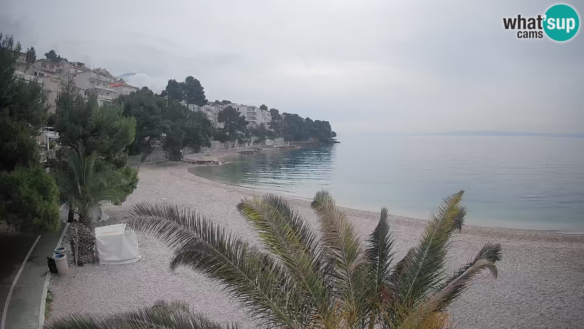 Webcam Playa Lučica Brela – Vista en directo de la costa adriática