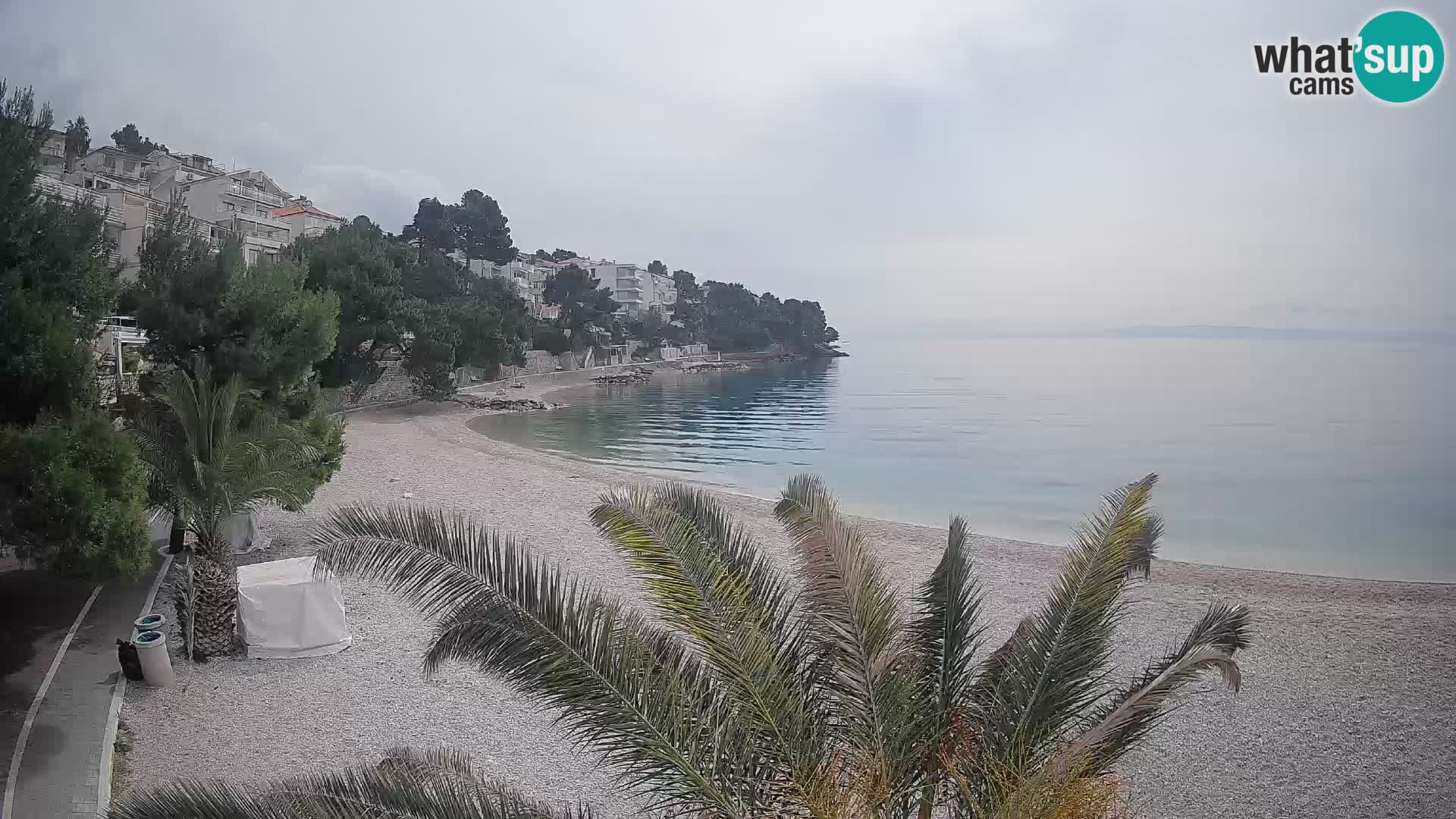 Webcam Playa Lučica Brela – Vista en directo de la costa adriática
