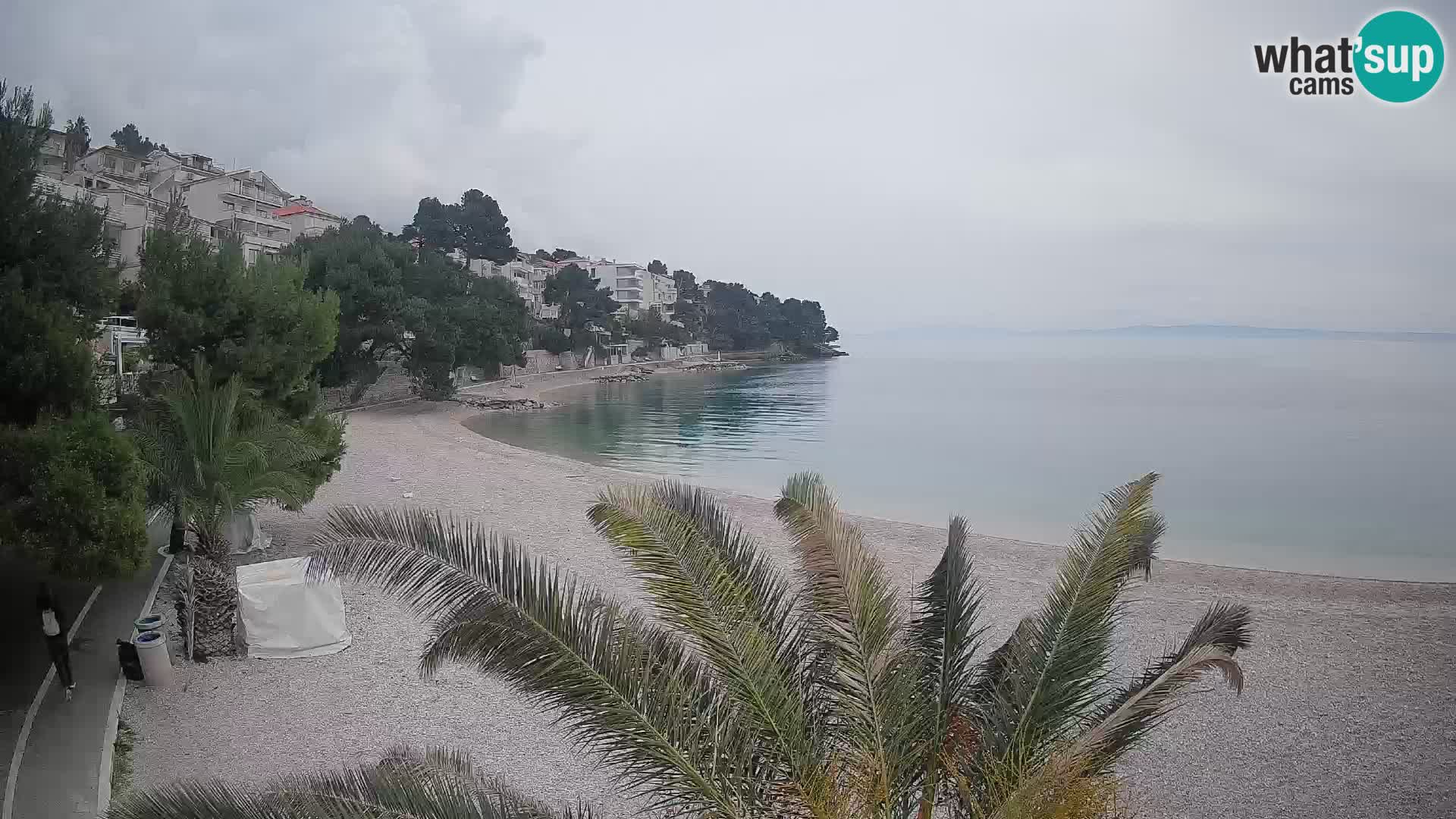 Webcam Lučica Strand Beach Brela – Liveblick von der Adriaküste