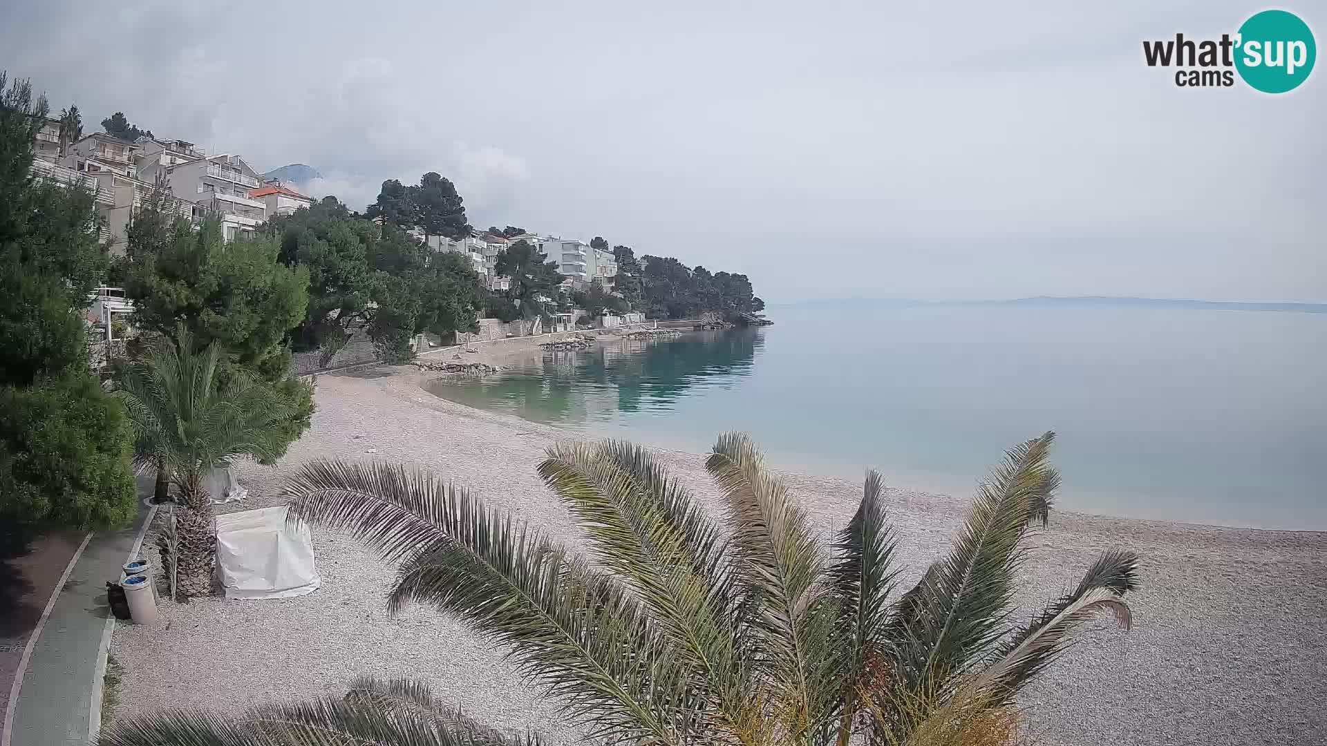 Webcam Playa Lučica Brela – Vista en directo de la costa adriática