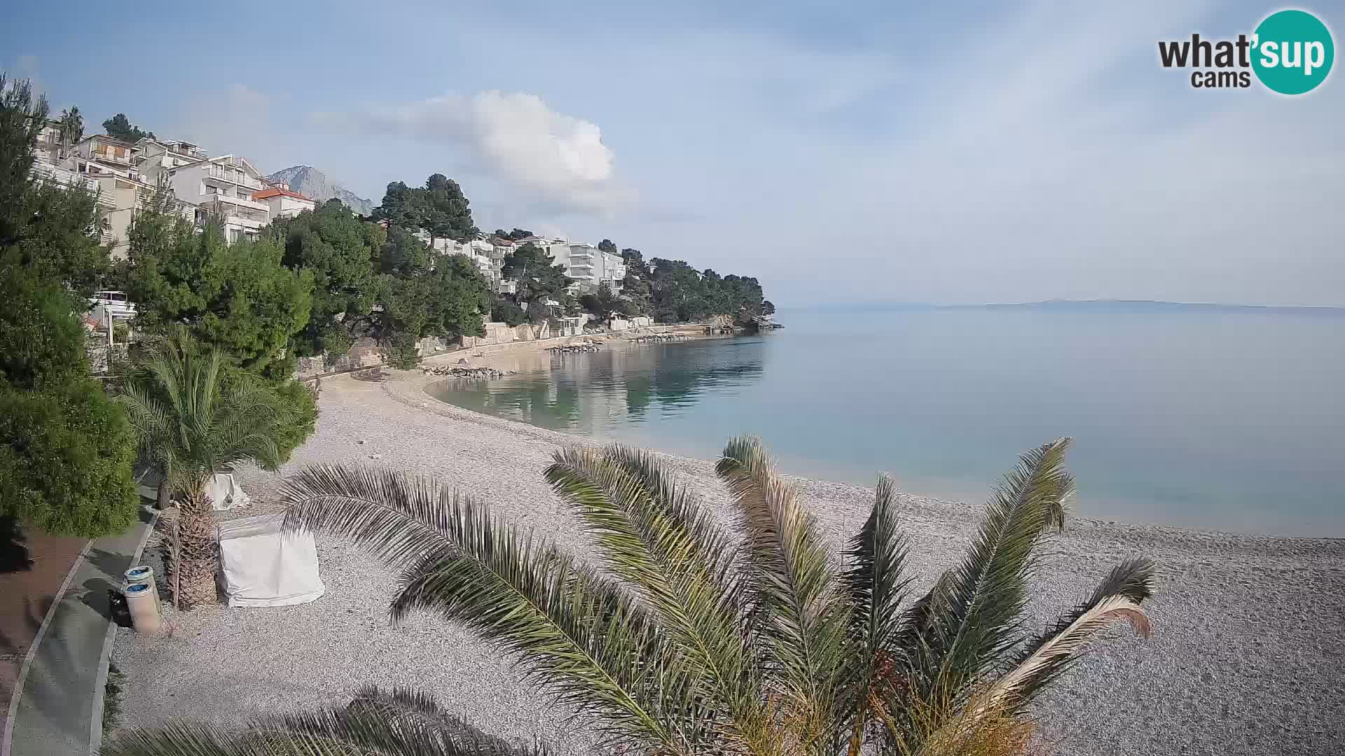 Webcam Playa Lučica Brela – Vista en directo de la costa adriática