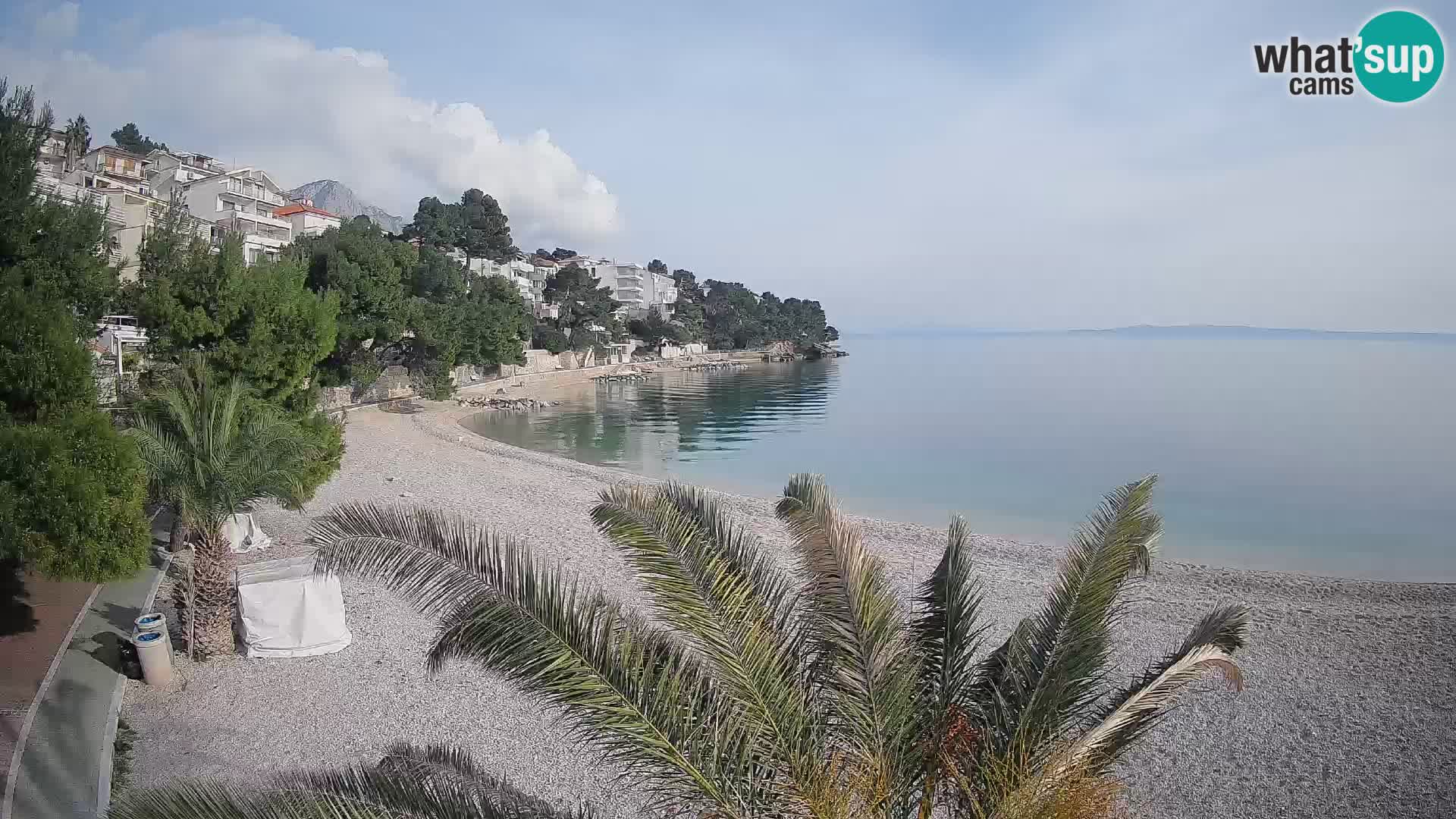 Webcam Spiaggia Lučica Brela – Vista live sulla costa adriatica