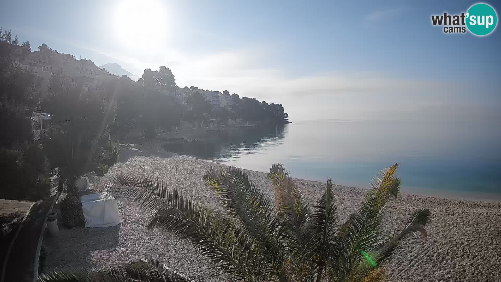 Webcam Plage Lučica Brela – Vue en direct sur la côte adriatique