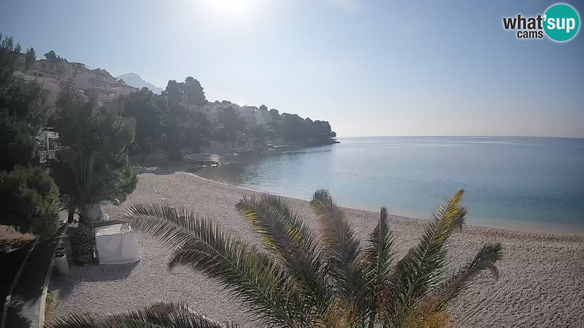 Webcam Lučica Strand Beach Brela – Liveblick von der Adriaküste