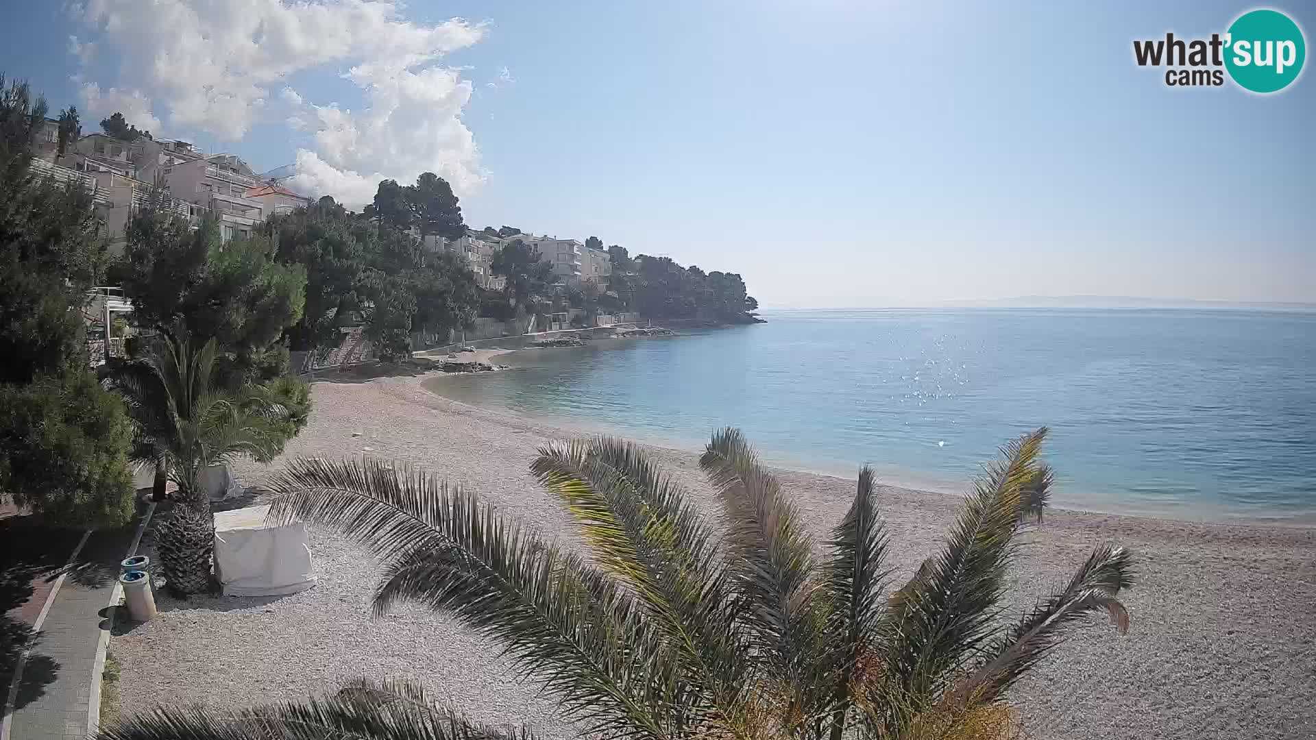 Webcam Lučica Strand Beach Brela – Liveblick von der Adriaküste