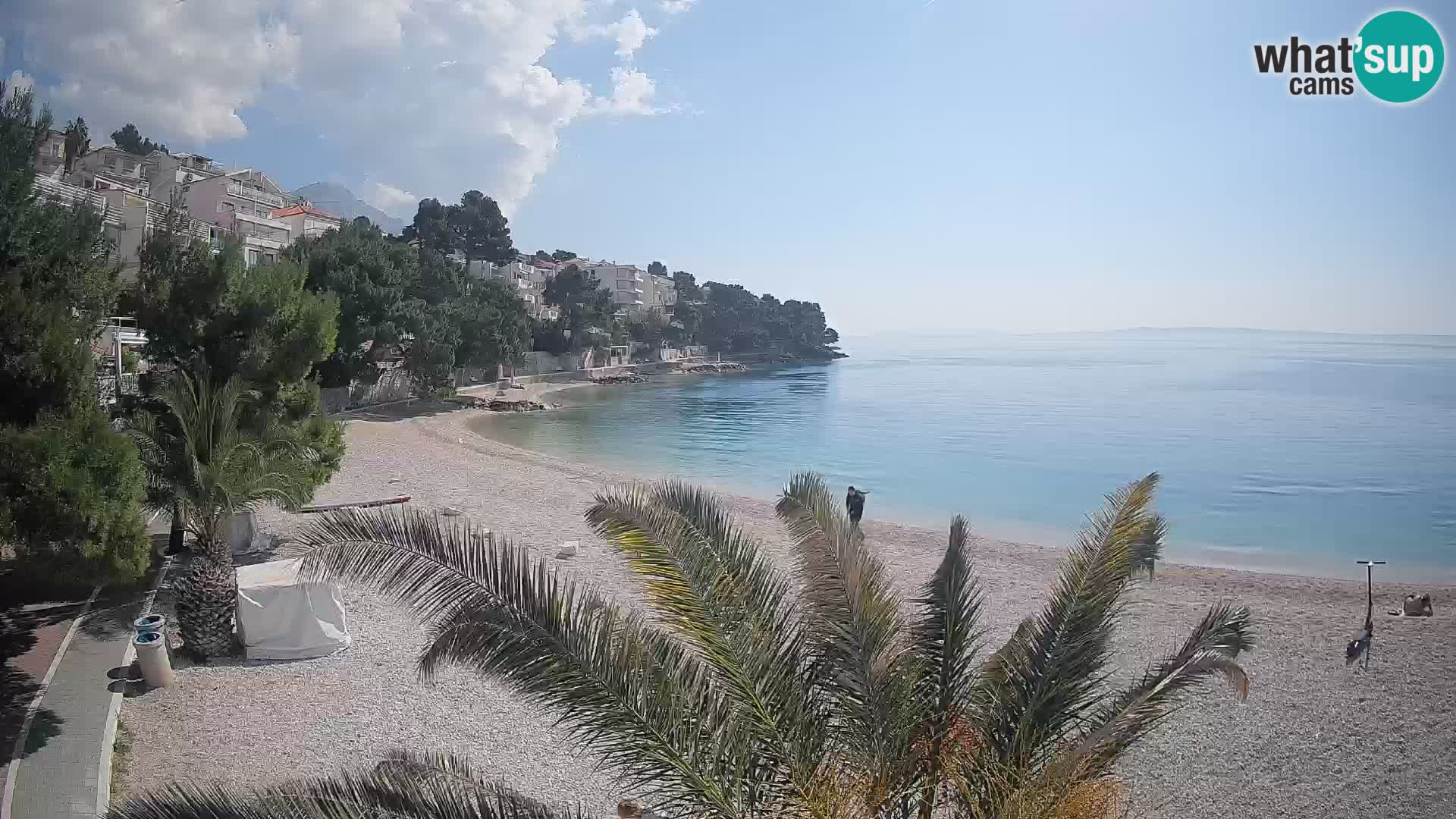 Webcam Plage Lučica Brela – Vue en direct sur la côte adriatique