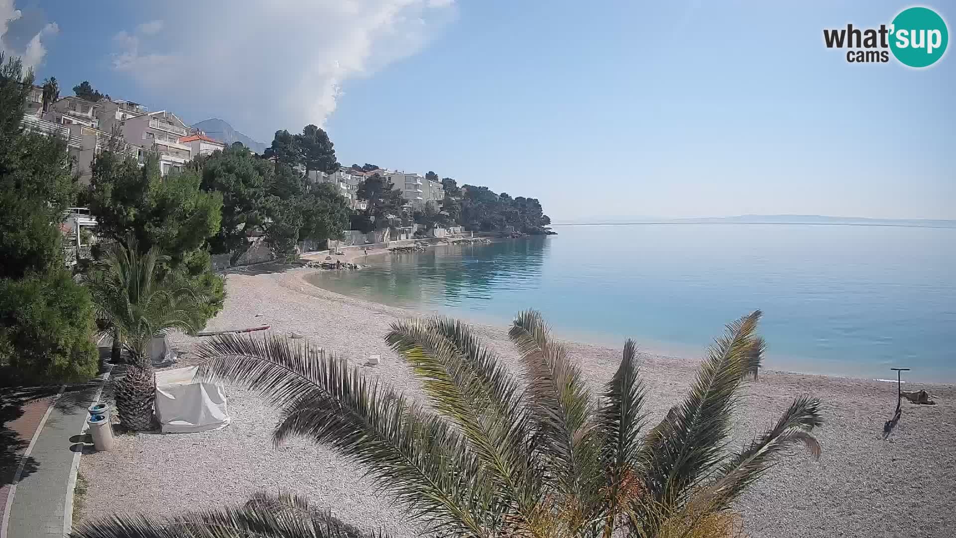 Webcam Spiaggia Lučica Brela – Vista live sulla costa adriatica