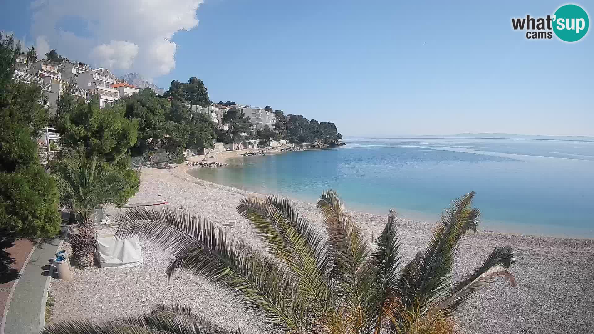 Webcam Plage Lučica Brela – Vue en direct sur la côte adriatique
