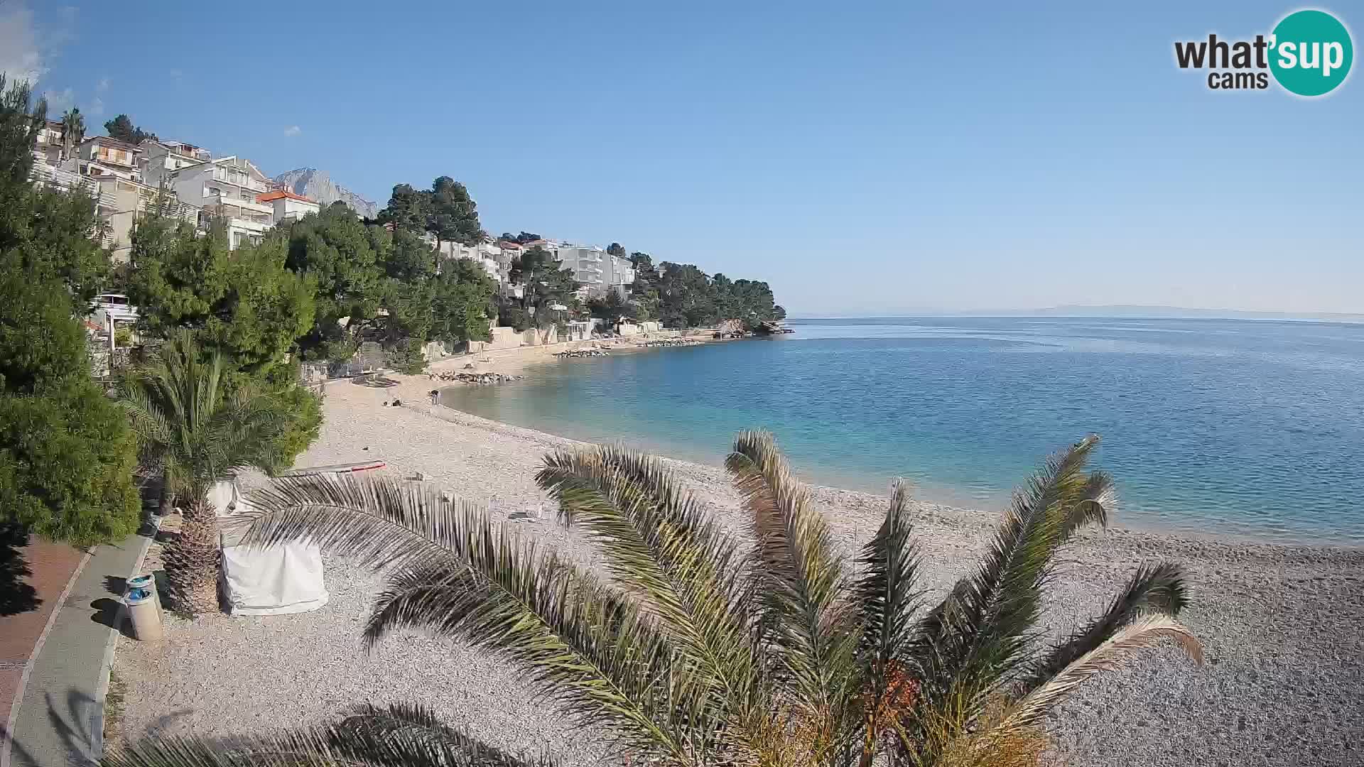 Webcam Lučica Beach Brela – Live View from the Adriatic Coast