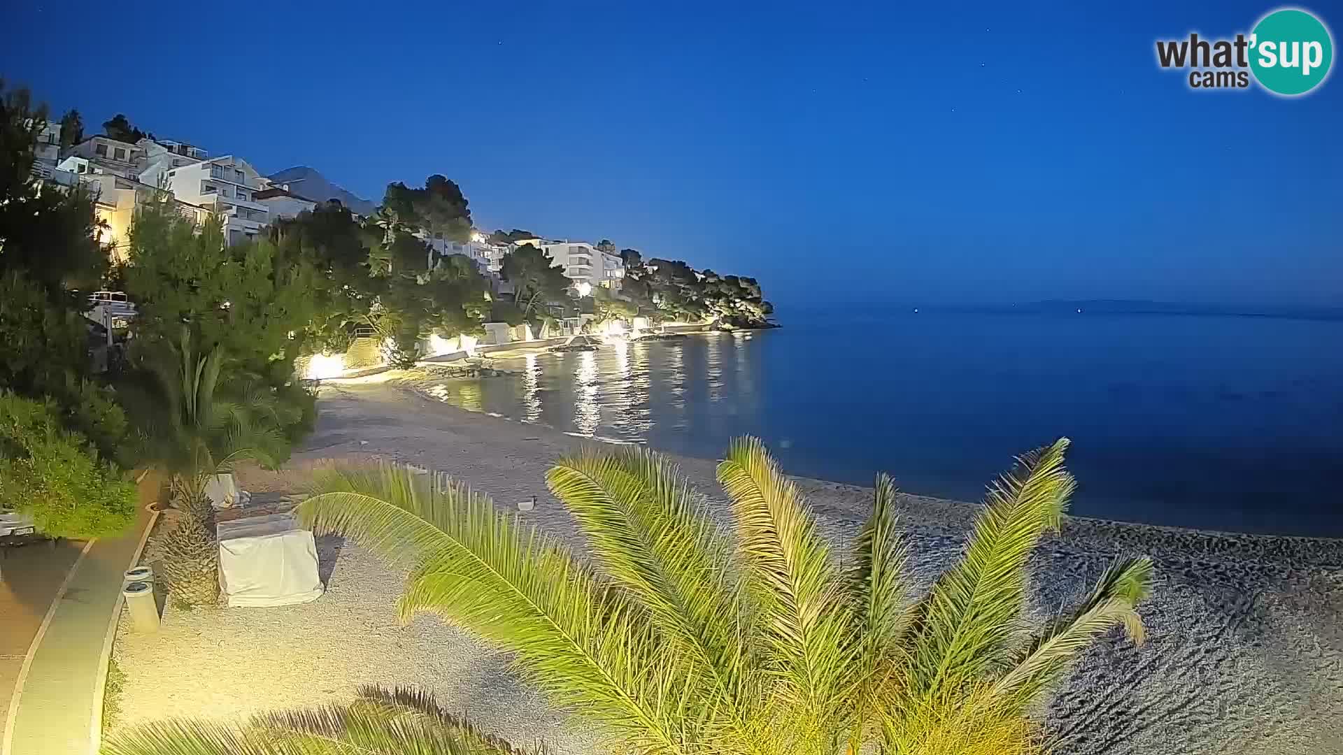 Webcam Playa Lučica Brela – Vista en directo de la costa adriática