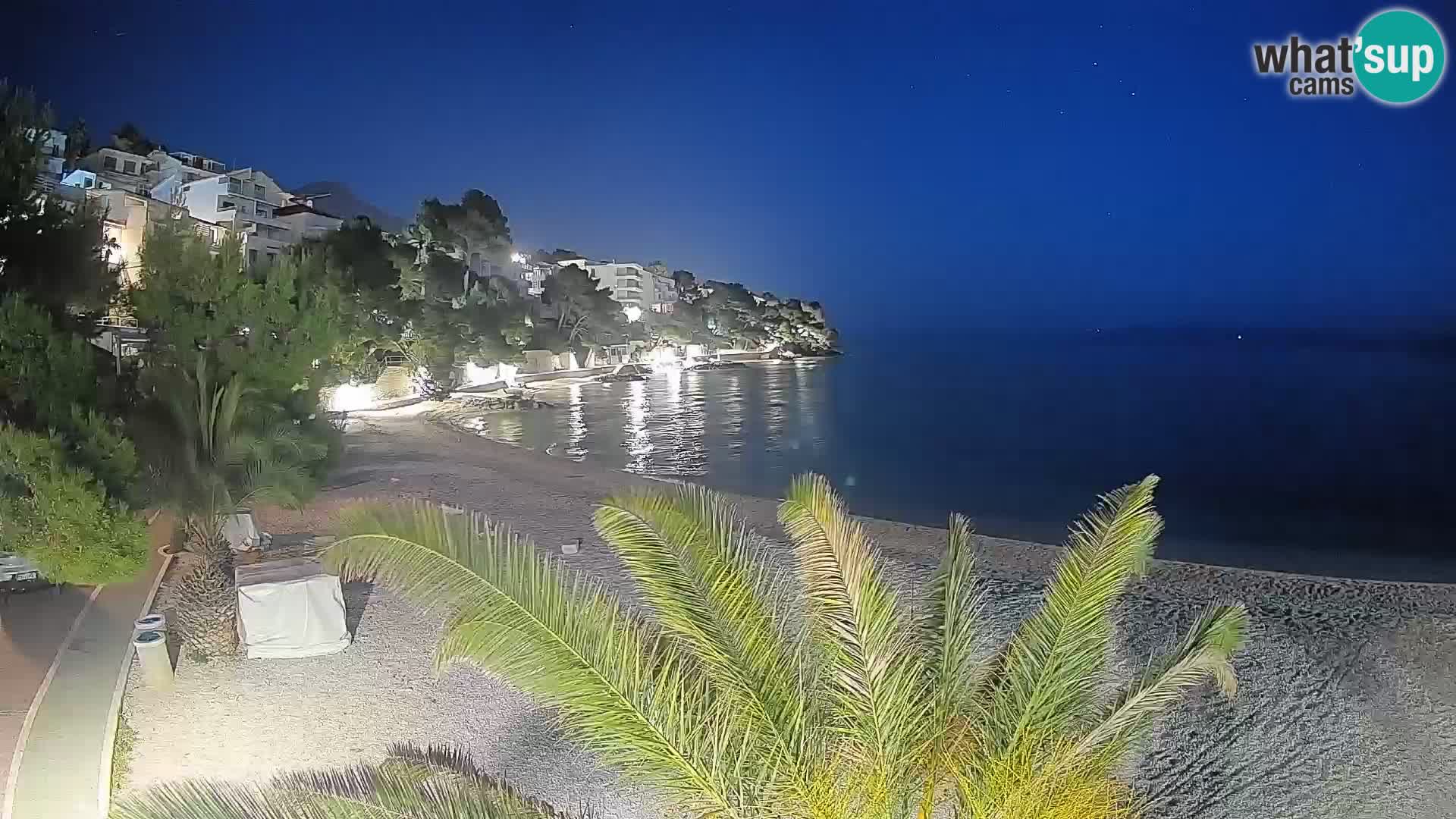 Webcam Playa Lučica Brela – Vista en directo de la costa adriática