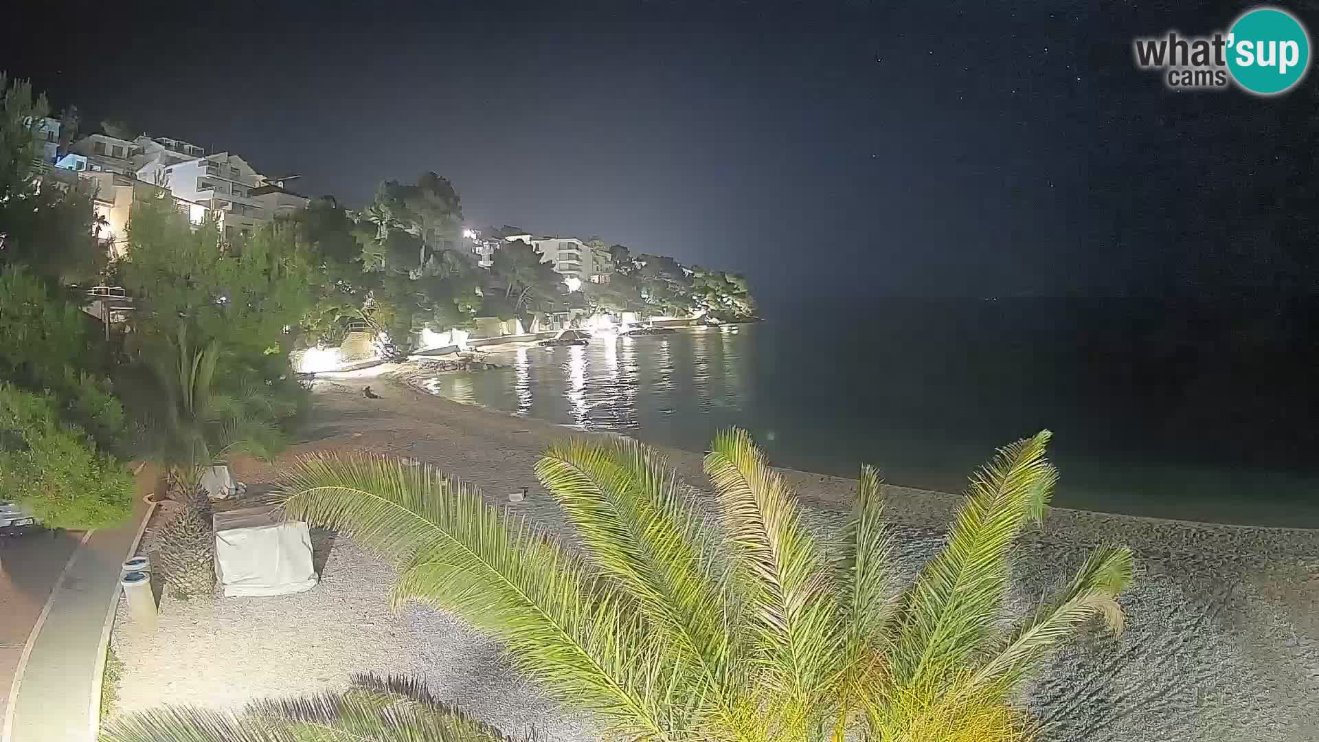 Webcam Spiaggia Lučica Brela – Vista live sulla costa adriatica