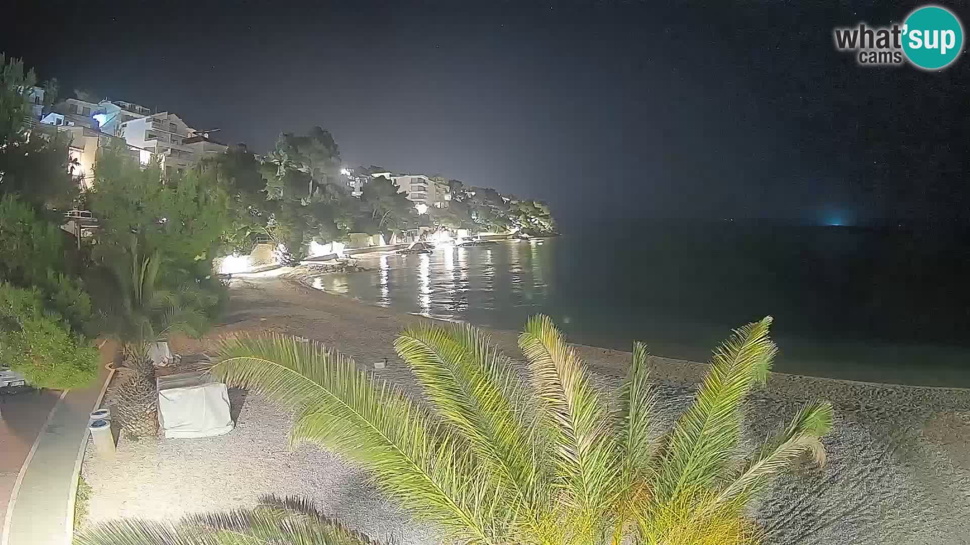 Webcam Lučica Strand Beach Brela – Liveblick von der Adriaküste