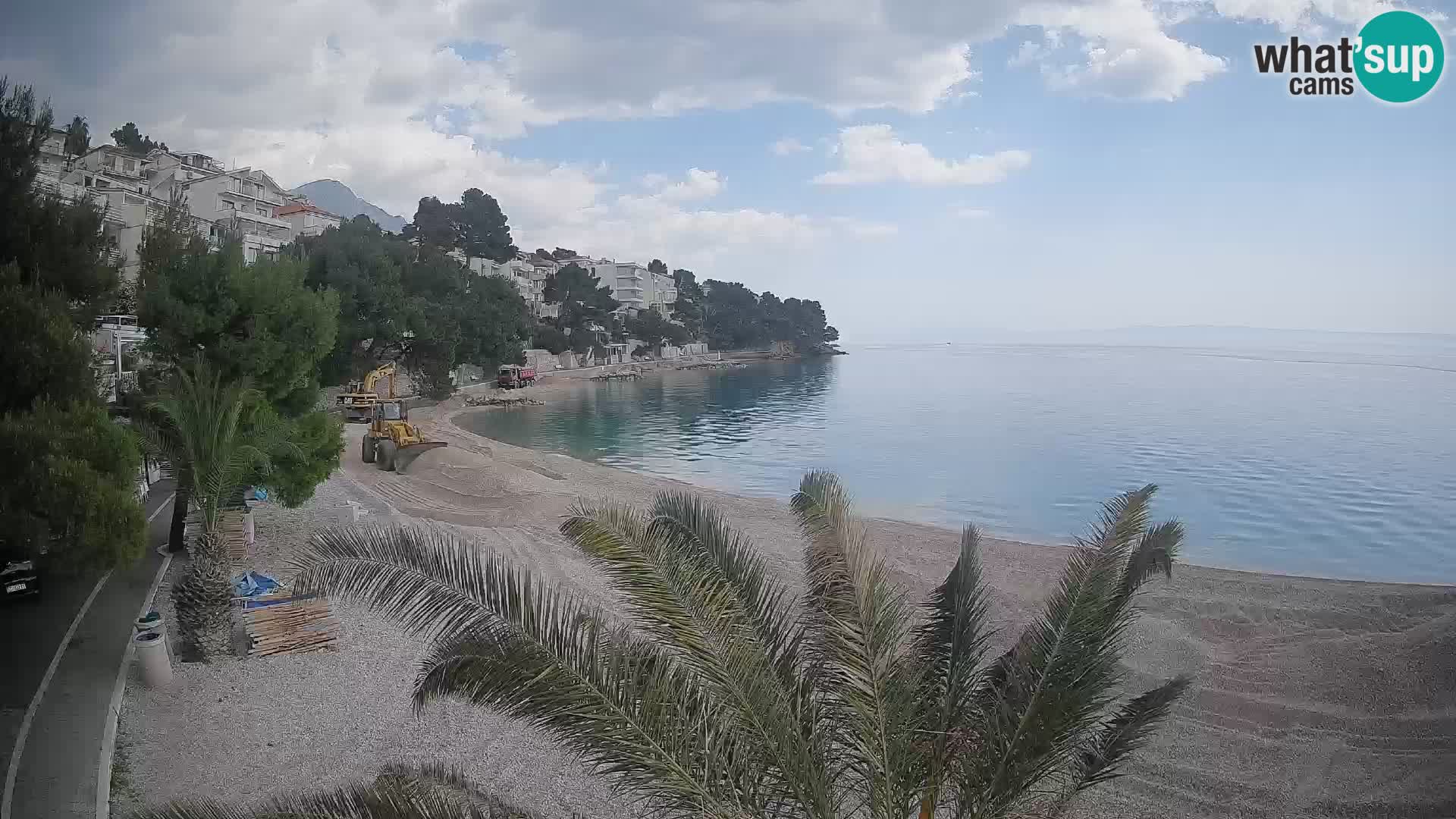 Web kamera Plaža Lučica Brela – Pogled uživo na jadransku obalu