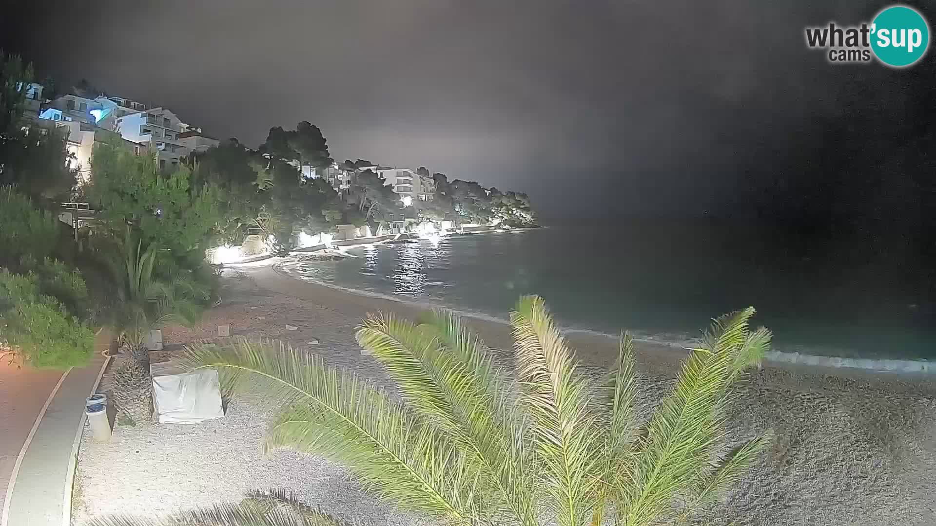 Webcam Lučica Strand Beach Brela – Liveblick von der Adriaküste