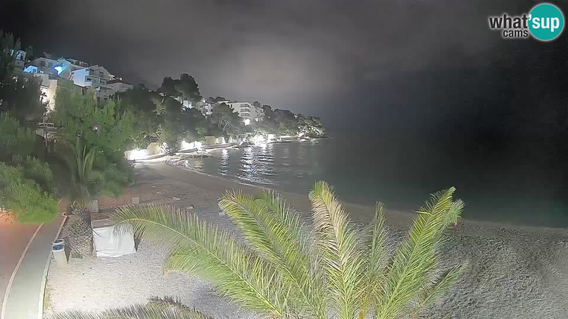 Webcam Plage Lučica Brela – Vue en direct sur la côte adriatique