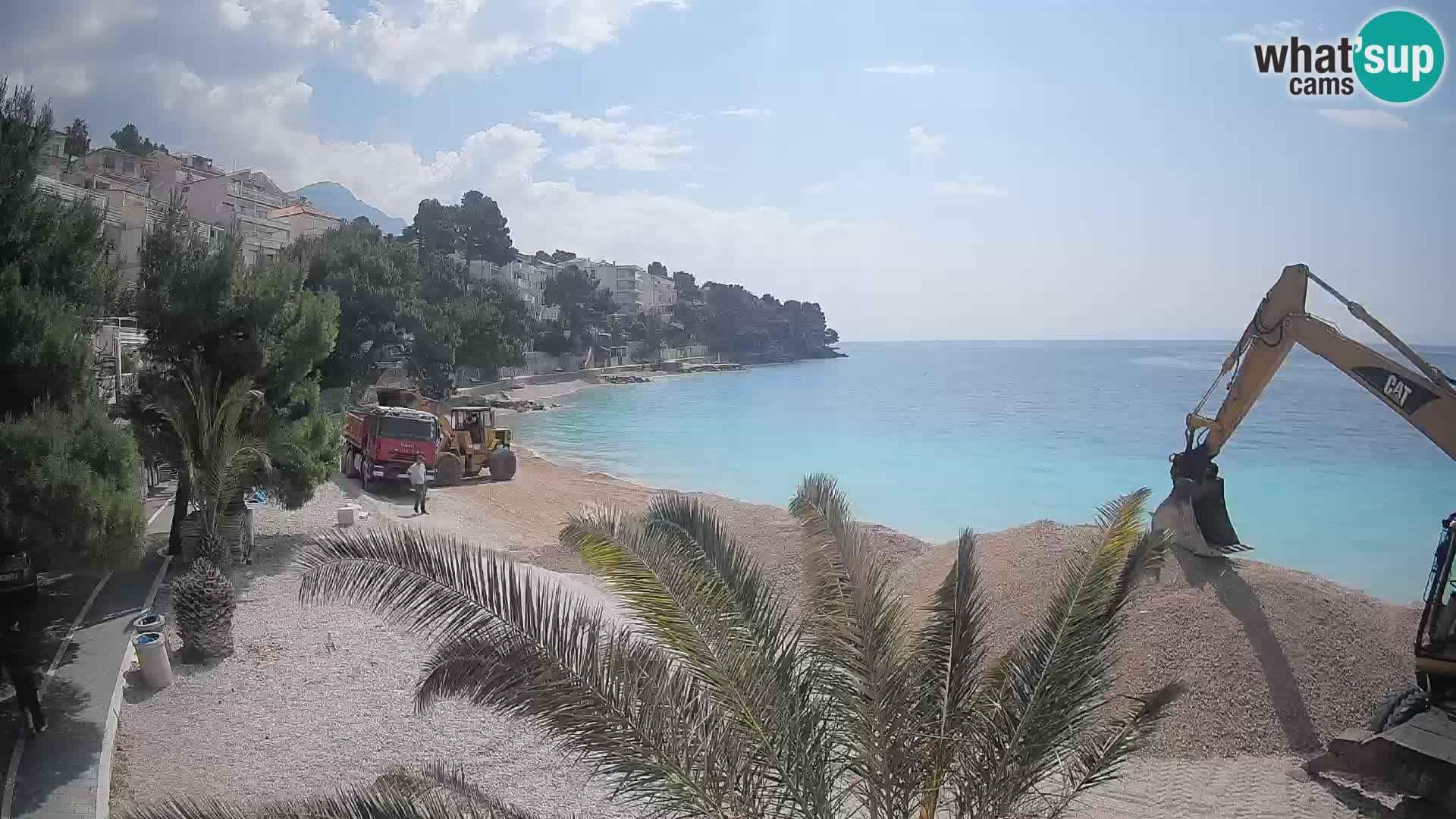 Webcam Lučica Strand Beach Brela – Liveblick von der Adriaküste