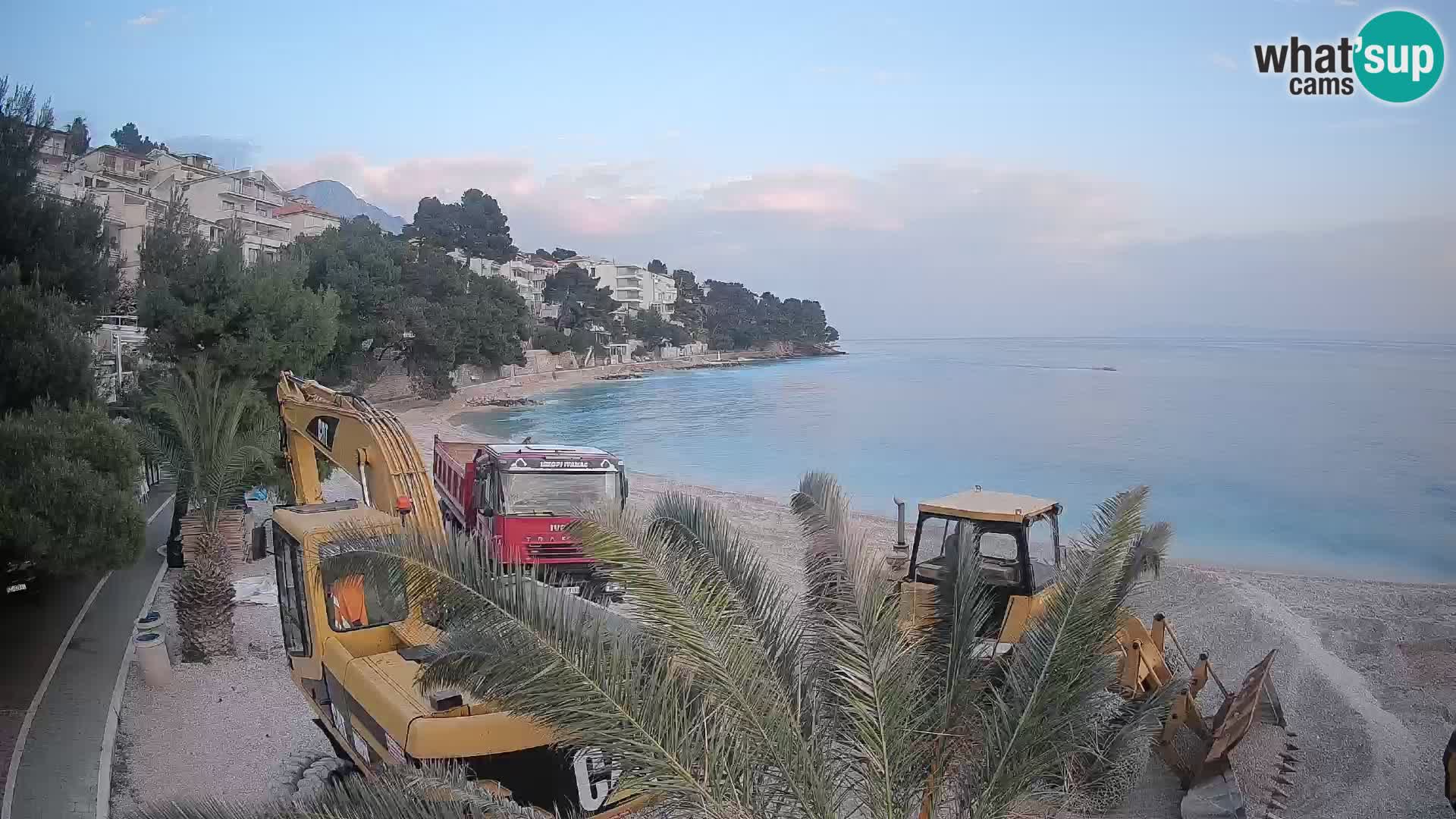 Webcam Spiaggia Lučica Brela – Vista live sulla costa adriatica