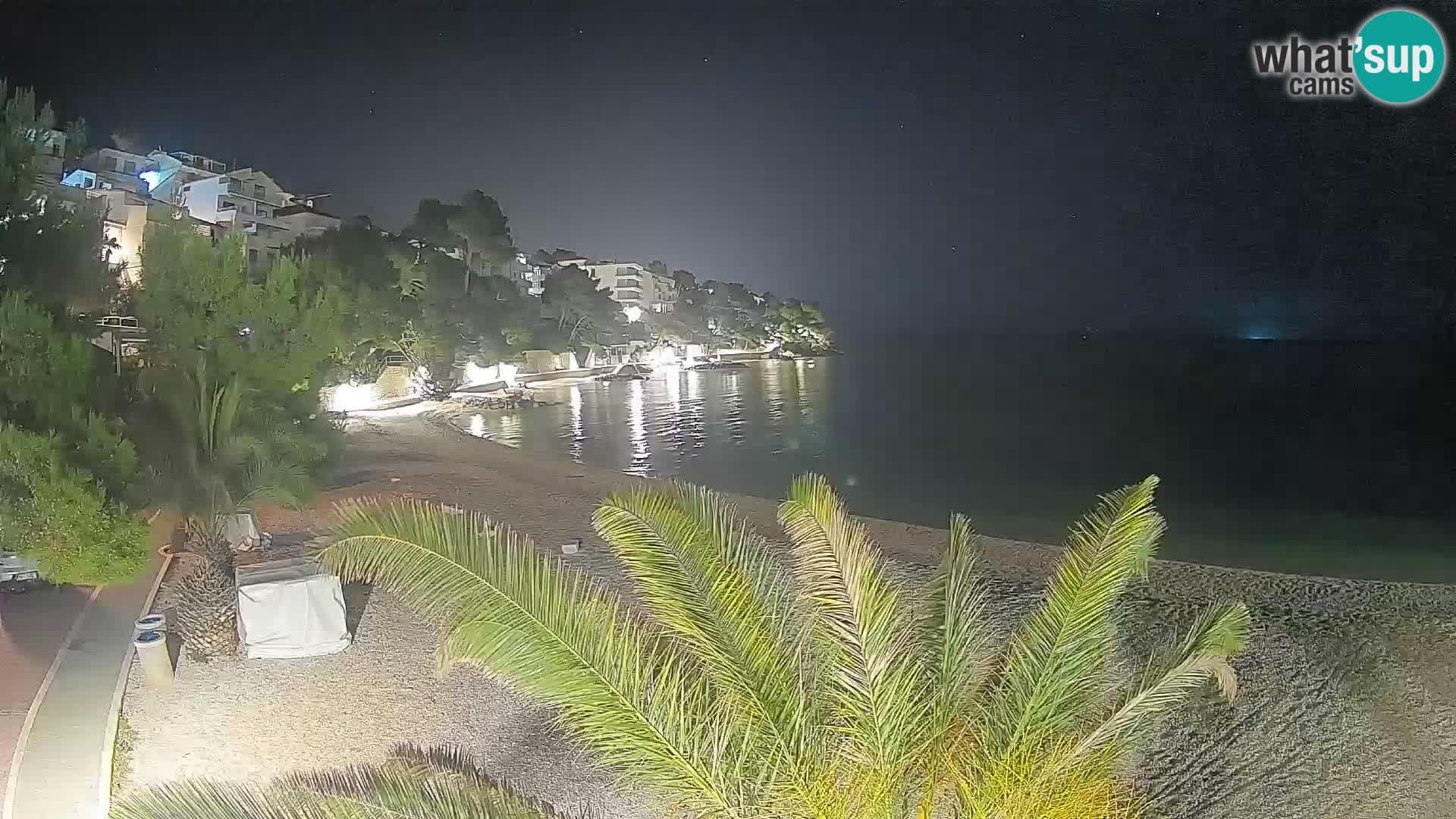 Webcam Spiaggia Lučica Brela – Vista live sulla costa adriatica