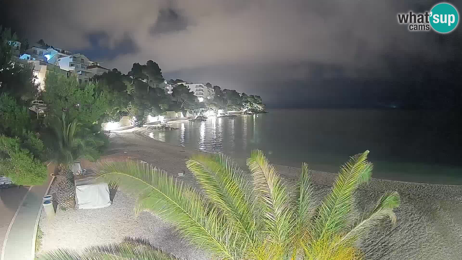 Webcam Spiaggia Lučica Brela – Vista live sulla costa adriatica
