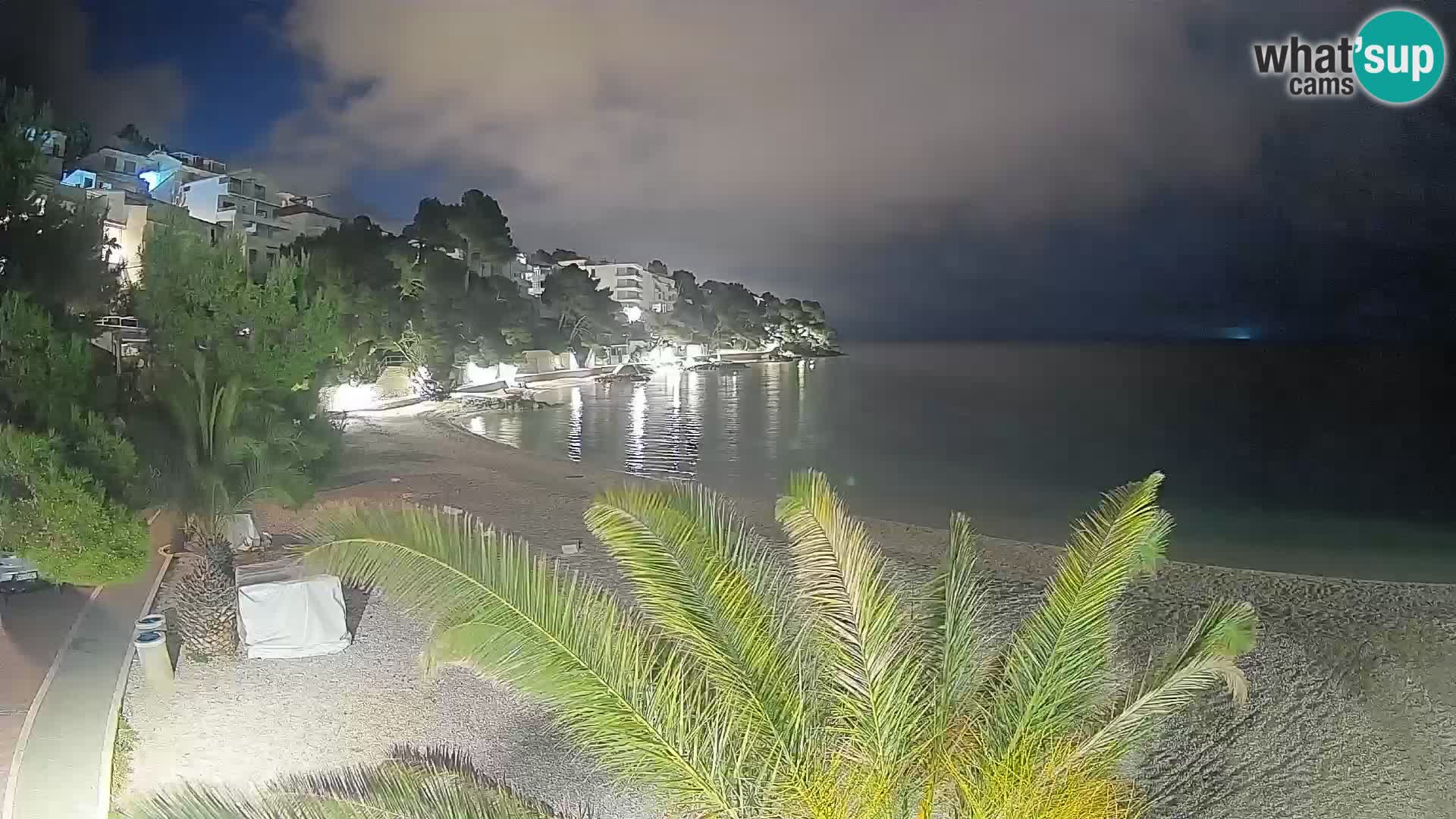 Webcam Plage Lučica Brela – Vue en direct sur la côte adriatique