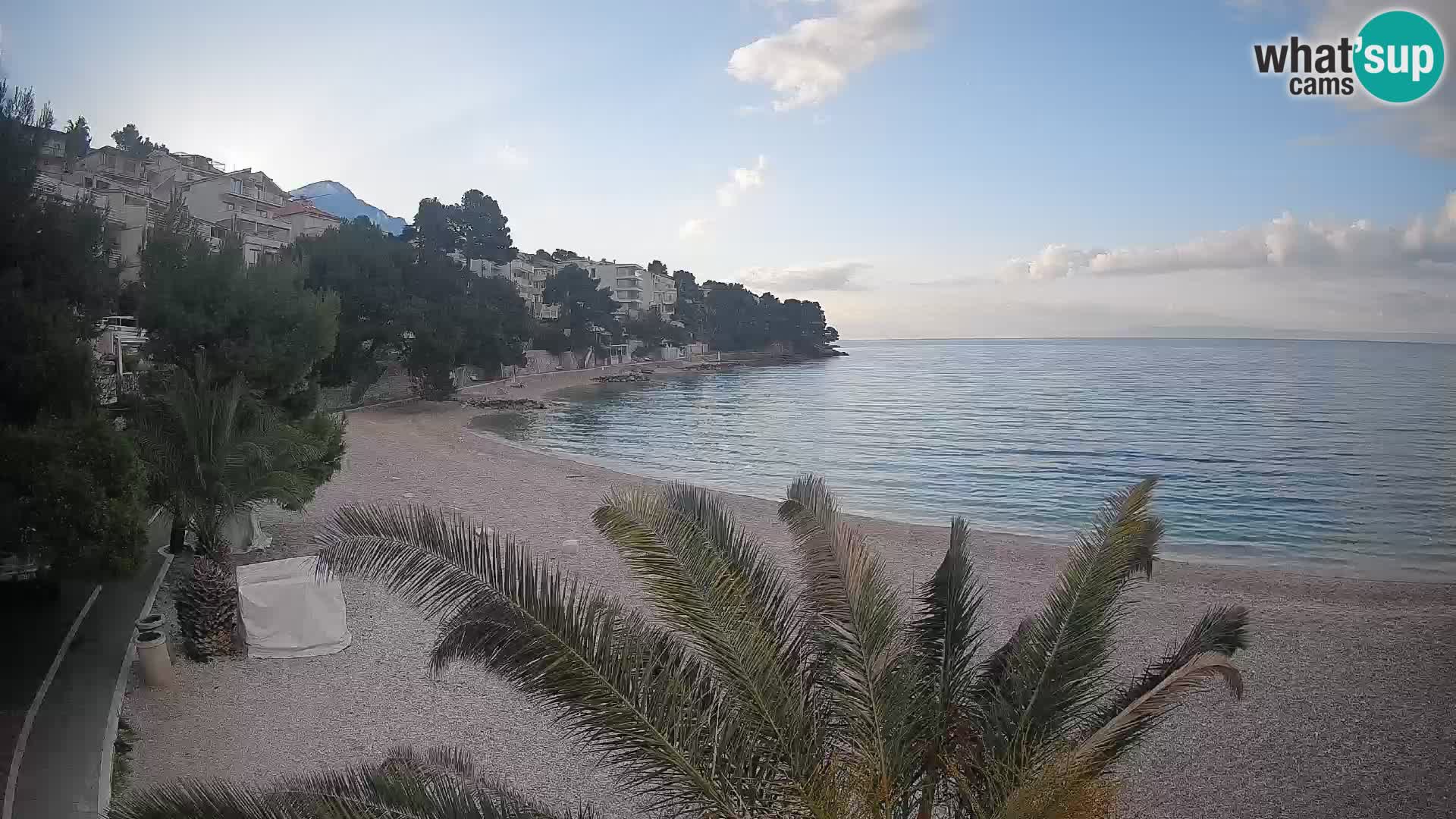 Webcam Spiaggia Lučica Brela – Vista live sulla costa adriatica