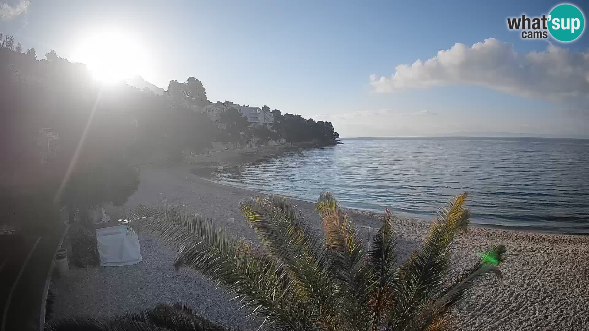 Webcam Lučica Strand Beach Brela – Liveblick von der Adriaküste
