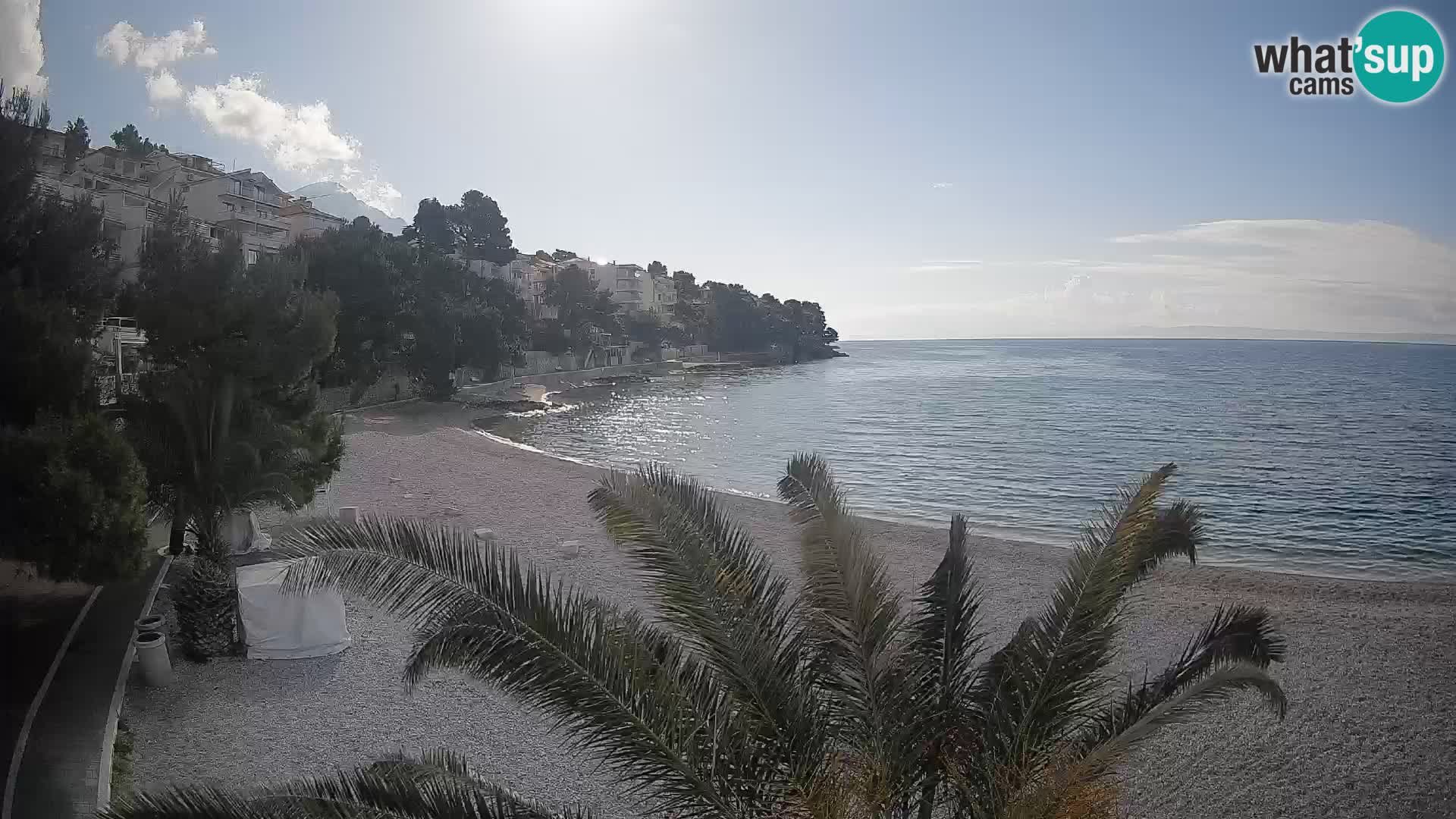 Webcam Plage Lučica Brela – Vue en direct sur la côte adriatique