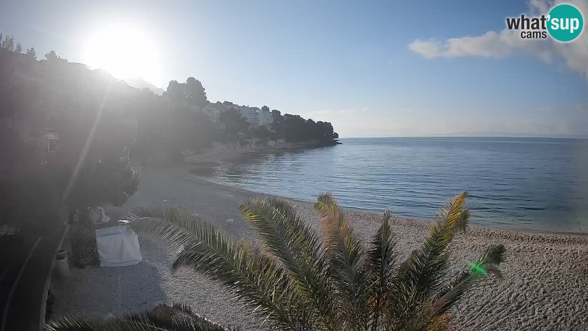 Webcam Playa Lučica Brela – Vista en directo de la costa adriática