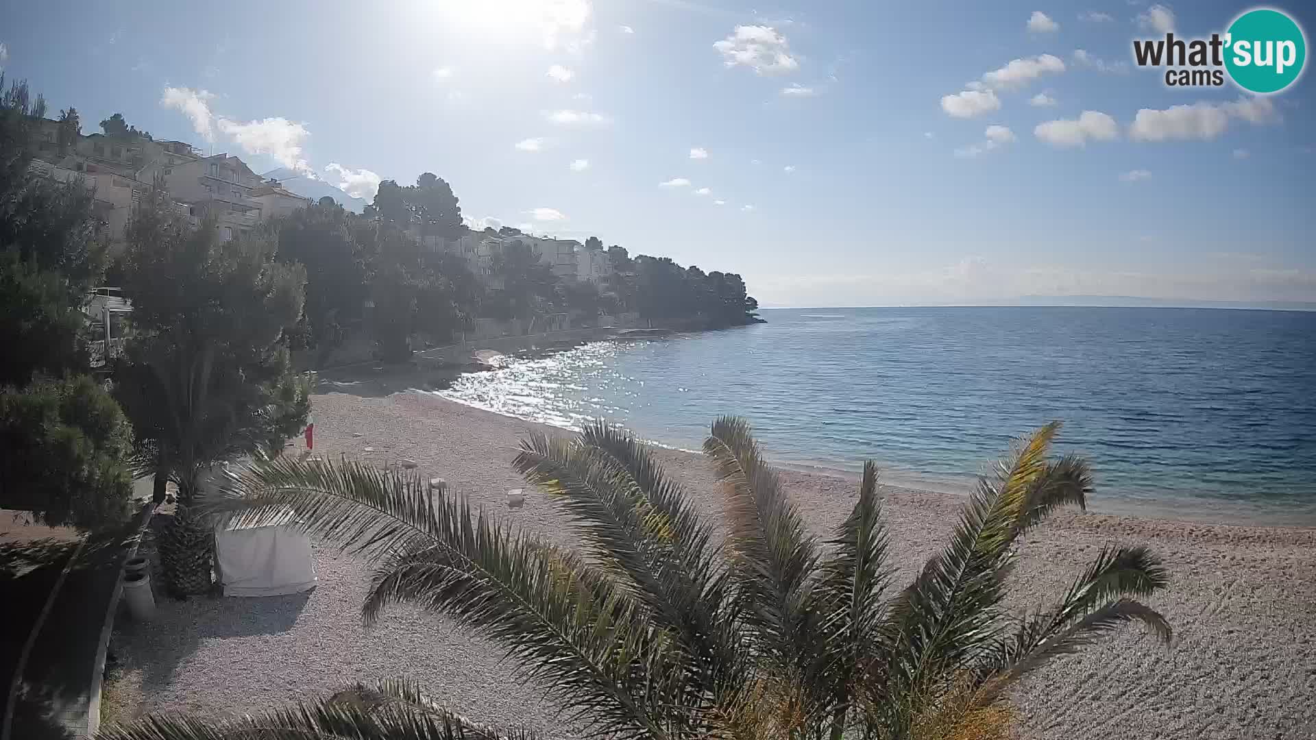 Webcam Spiaggia Lučica Brela – Vista live sulla costa adriatica