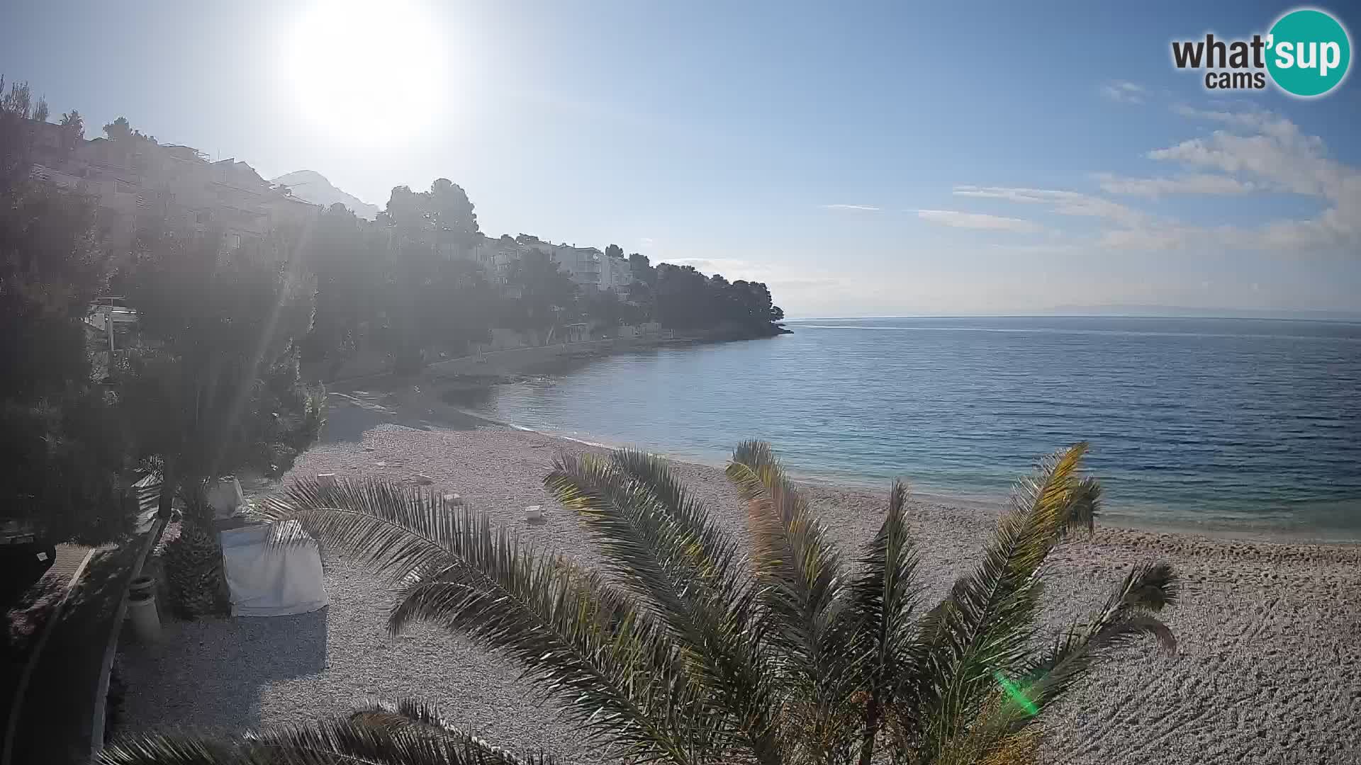 Webcam Plage Lučica Brela – Vue en direct sur la côte adriatique