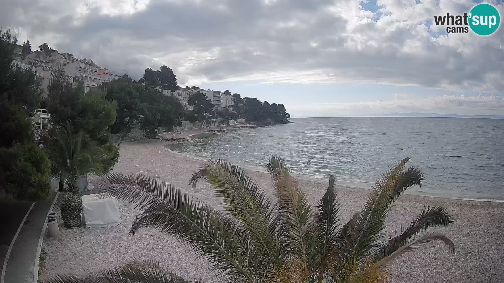 Webcam Plage Lučica Brela – Vue en direct sur la côte adriatique