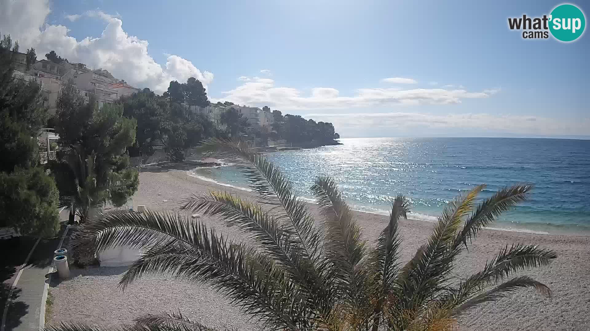 Webcam Spiaggia Lučica Brela – Vista live sulla costa adriatica