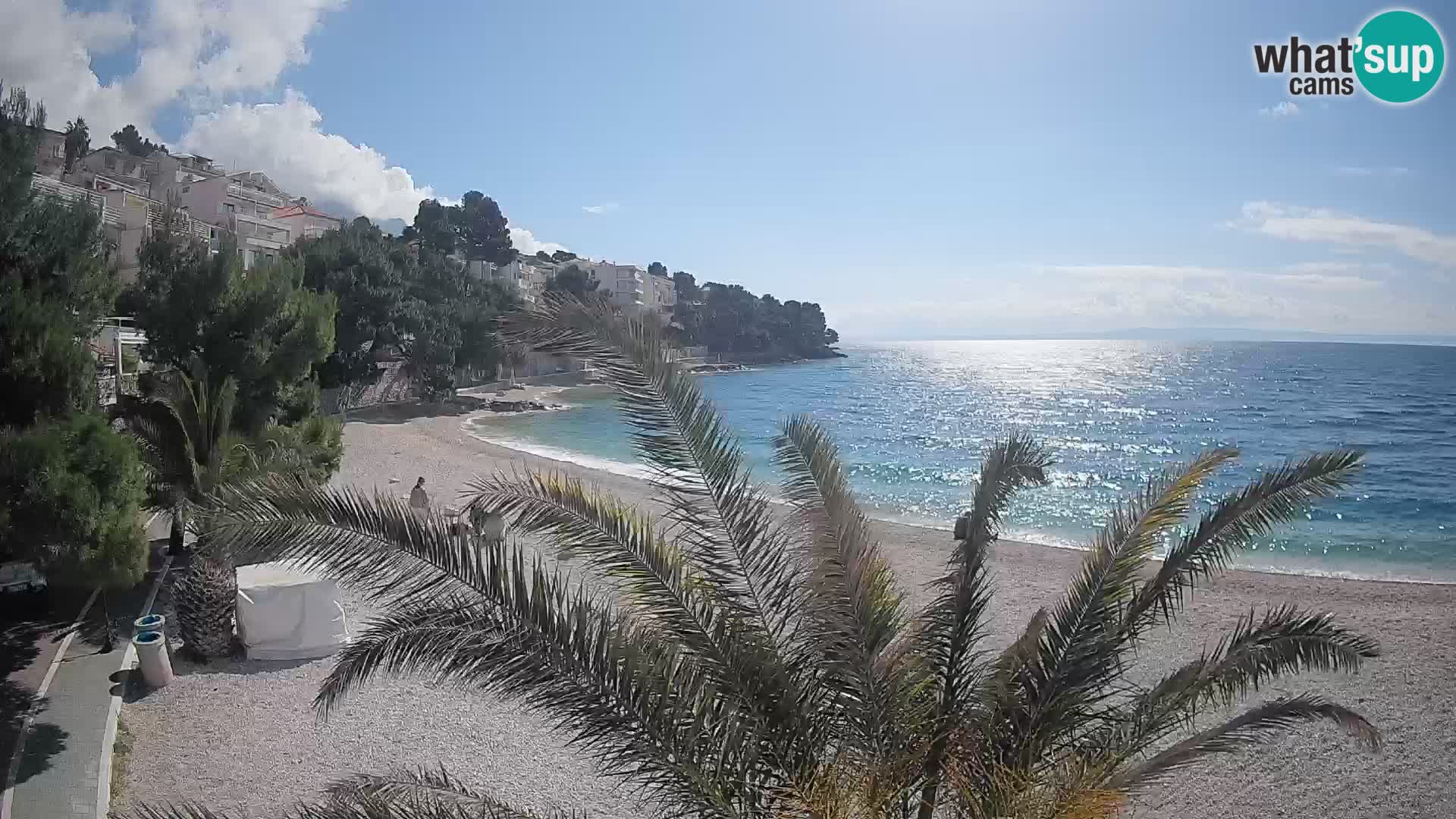 Webcam Spiaggia Lučica Brela – Vista live sulla costa adriatica